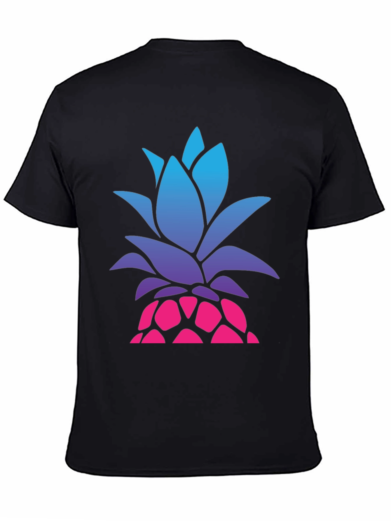 Mens Black Pineapple Graphic Tee