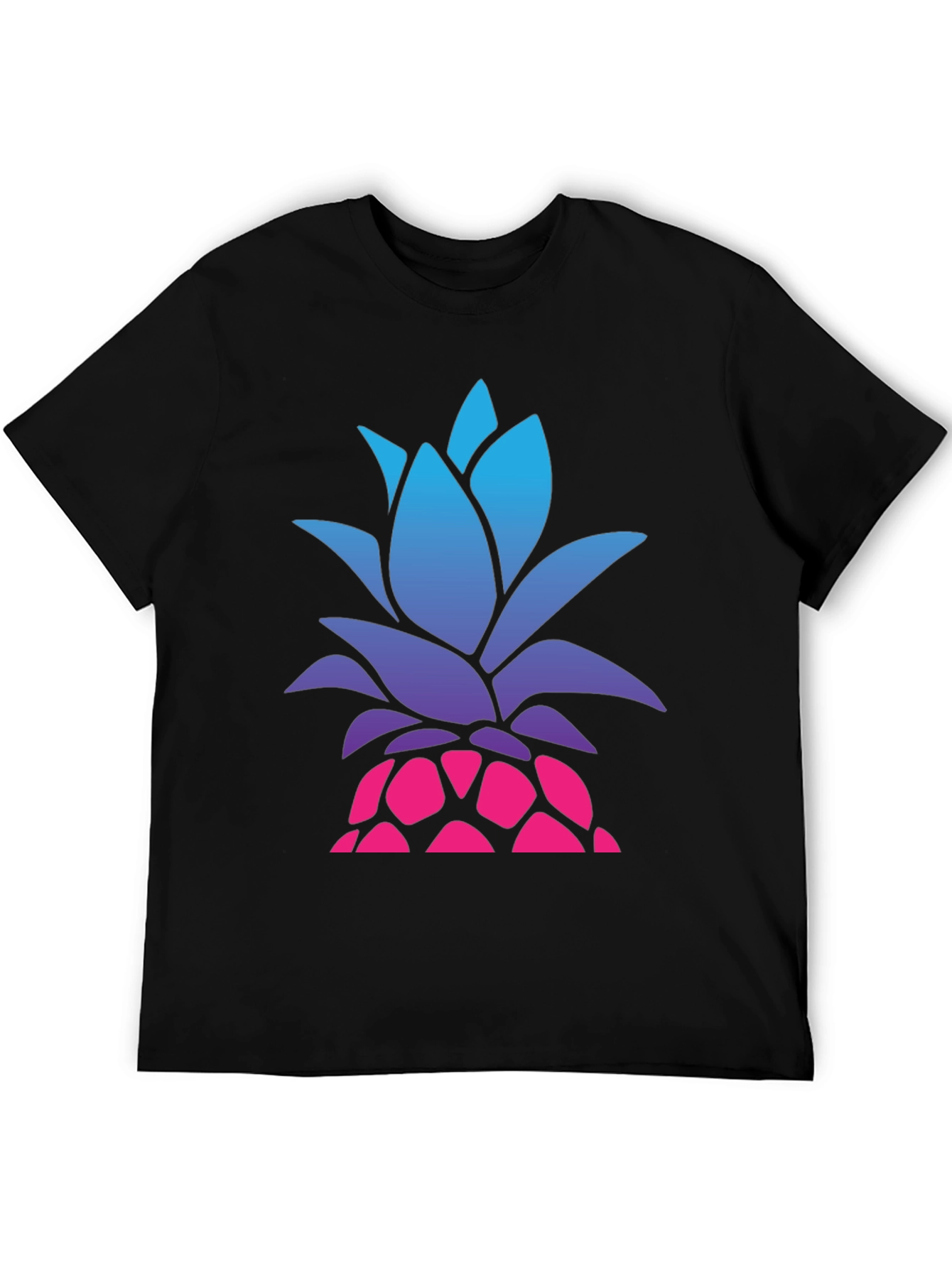 Mens Black Pineapple Graphic Tee