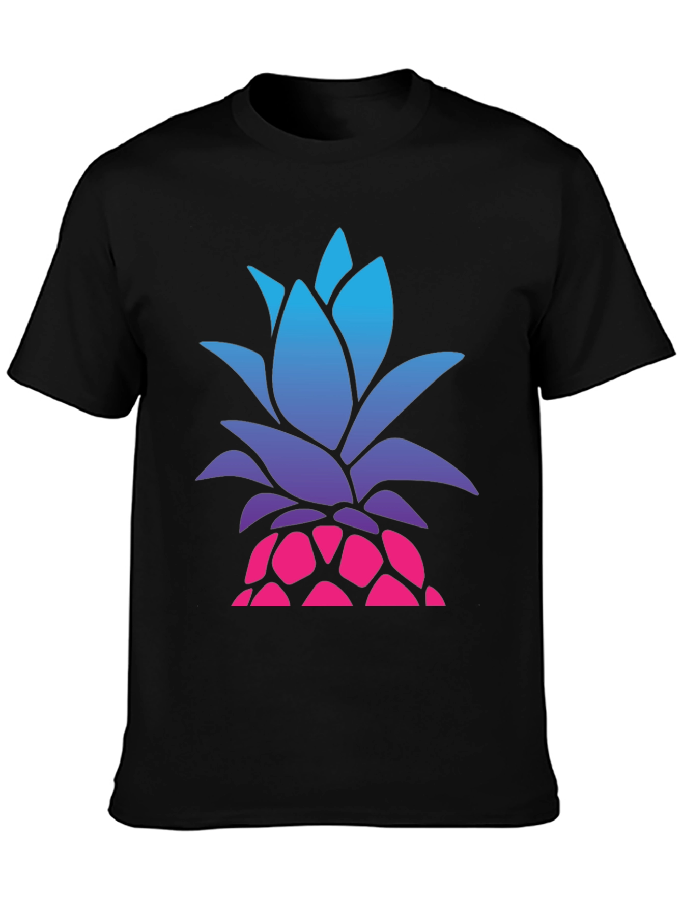 Mens Black Pineapple Graphic Tee