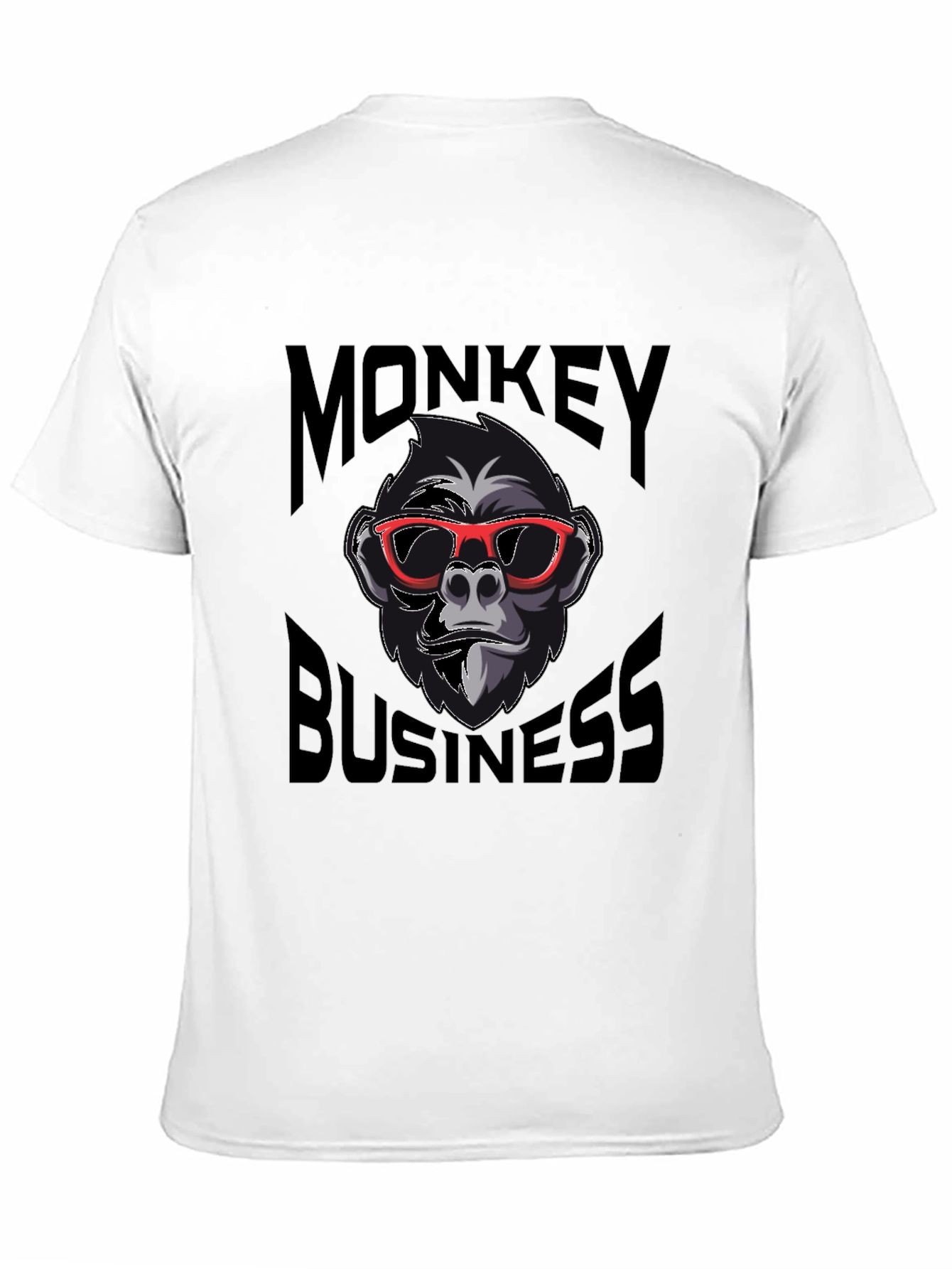 Monkey Business Graphic Tee - Trendy Crew Neck T-Shirt