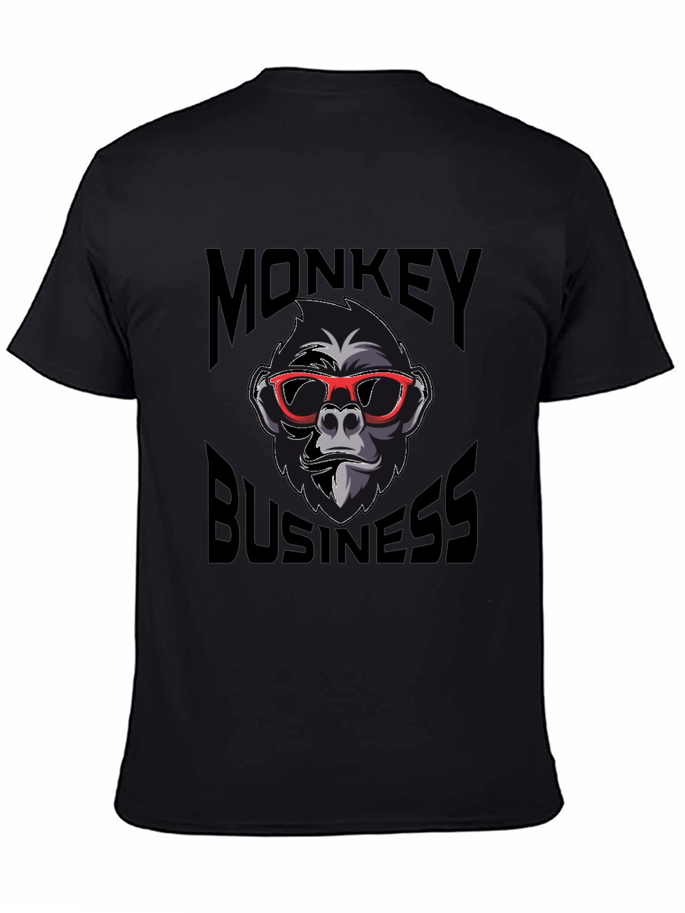 Monkey Business Graphic Tee - Trendy Crew Neck T-Shirt