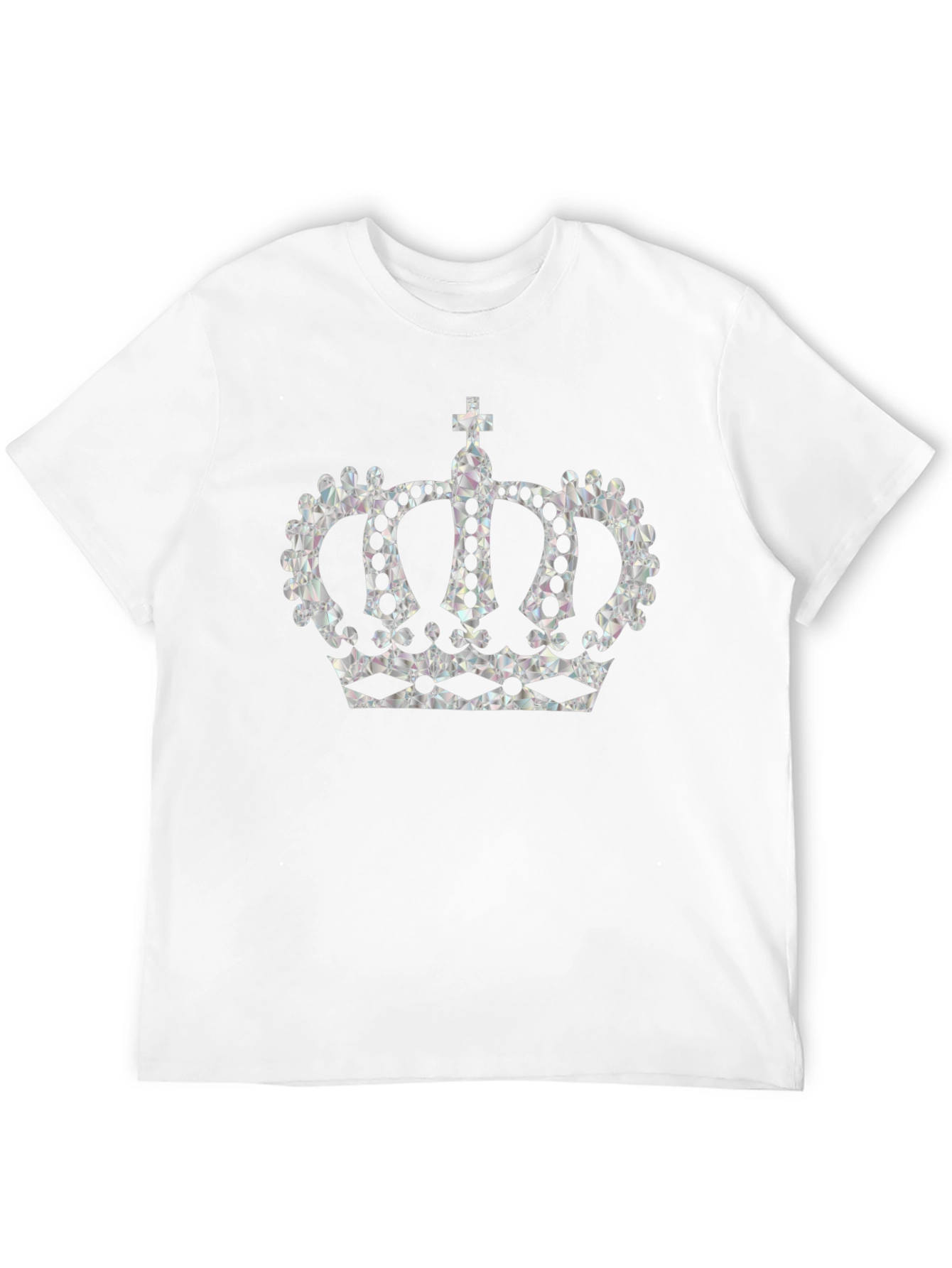 Crown Graphic Tee - Black Cotton T-Shirt