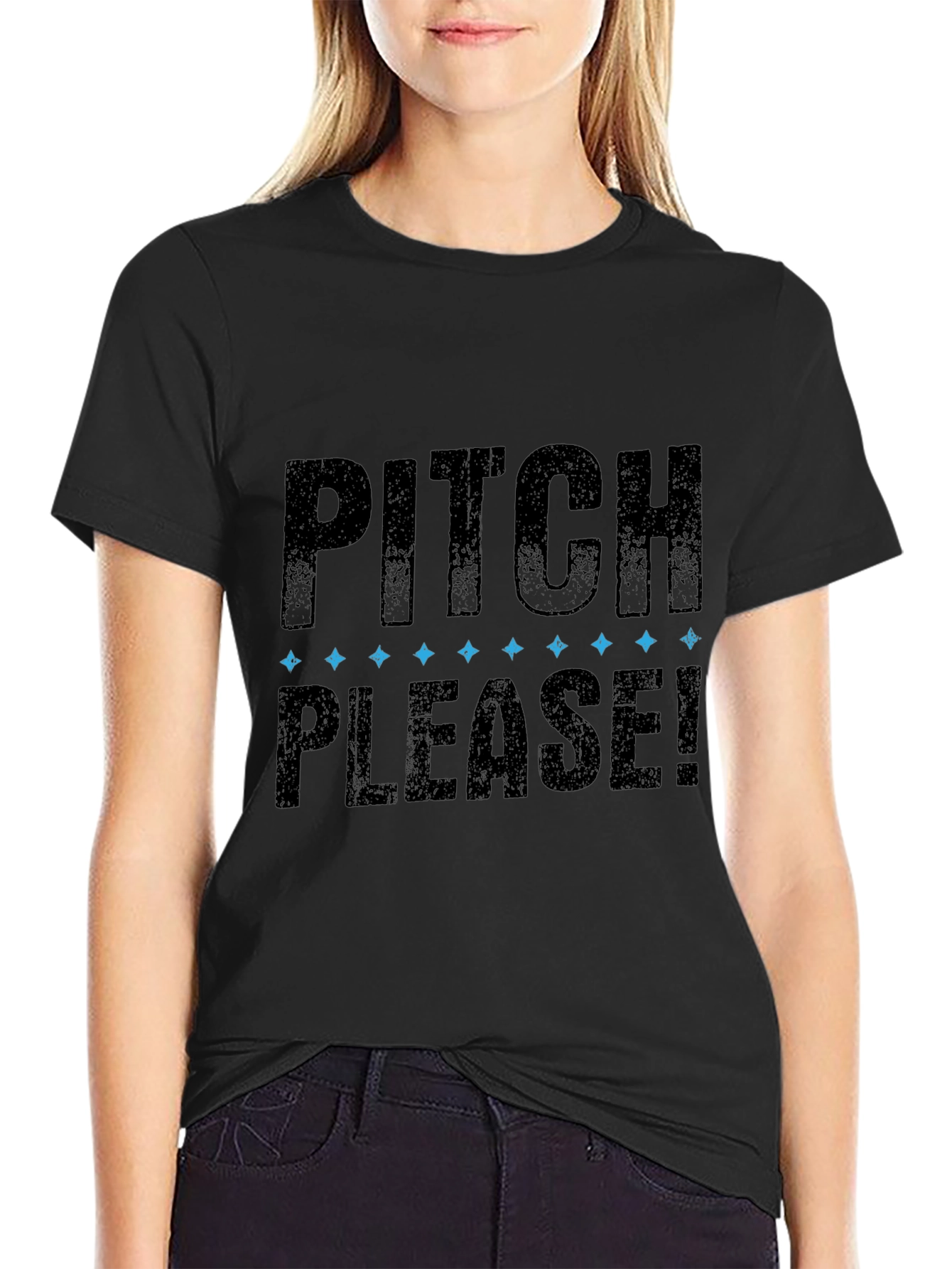 Pitch Please! Mens Black Graphic T-Shirt