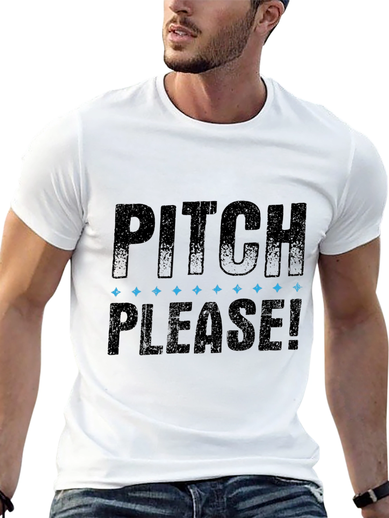 Pitch Please! Mens Black Graphic T-Shirt