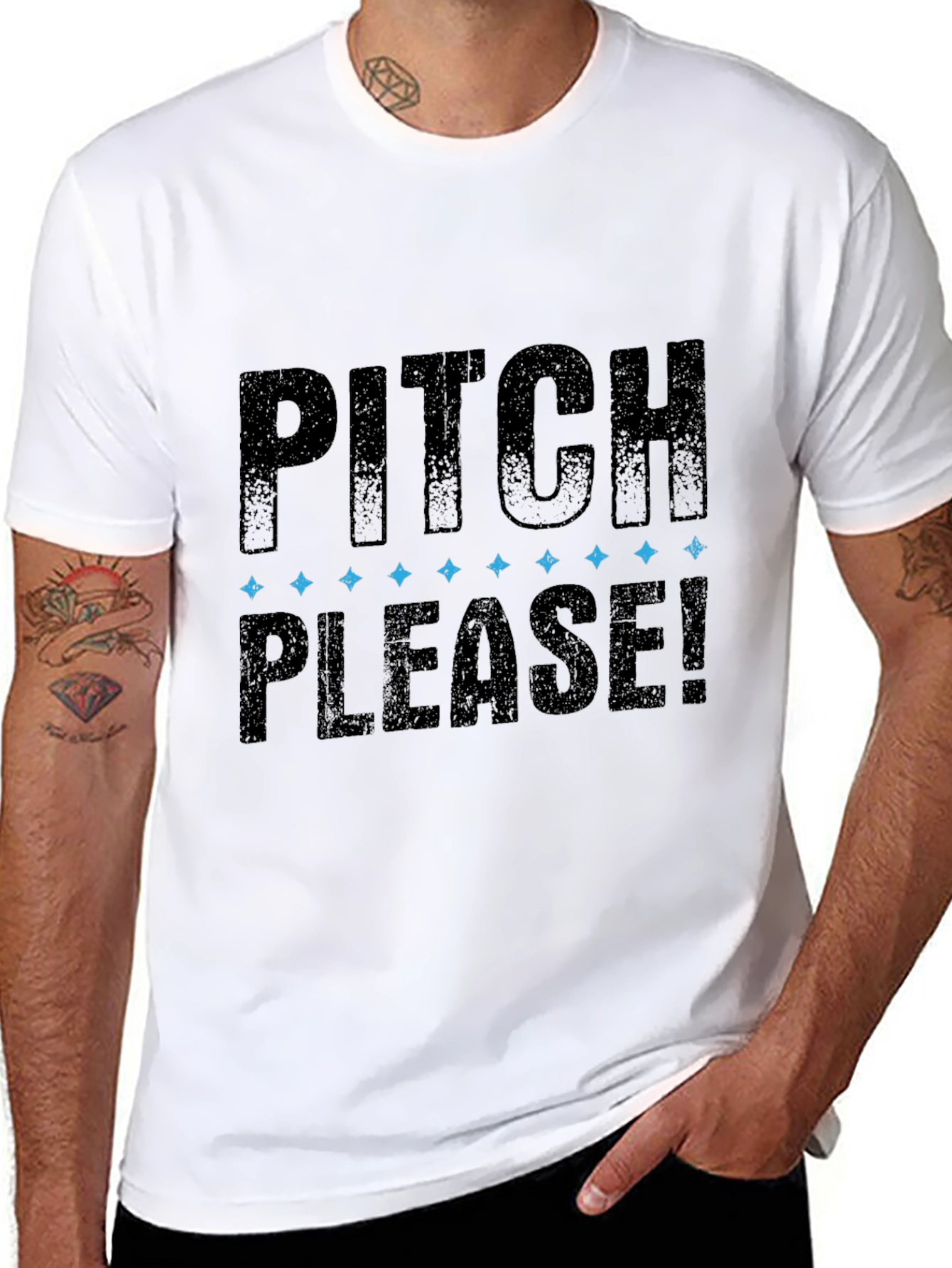 Pitch Please! Mens Black Graphic T-Shirt