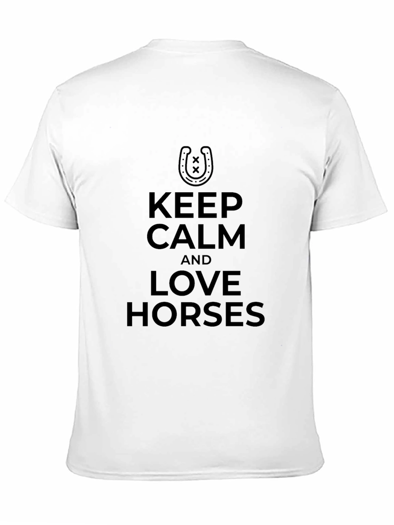Keep Calm Love Horses Black T-Shirt