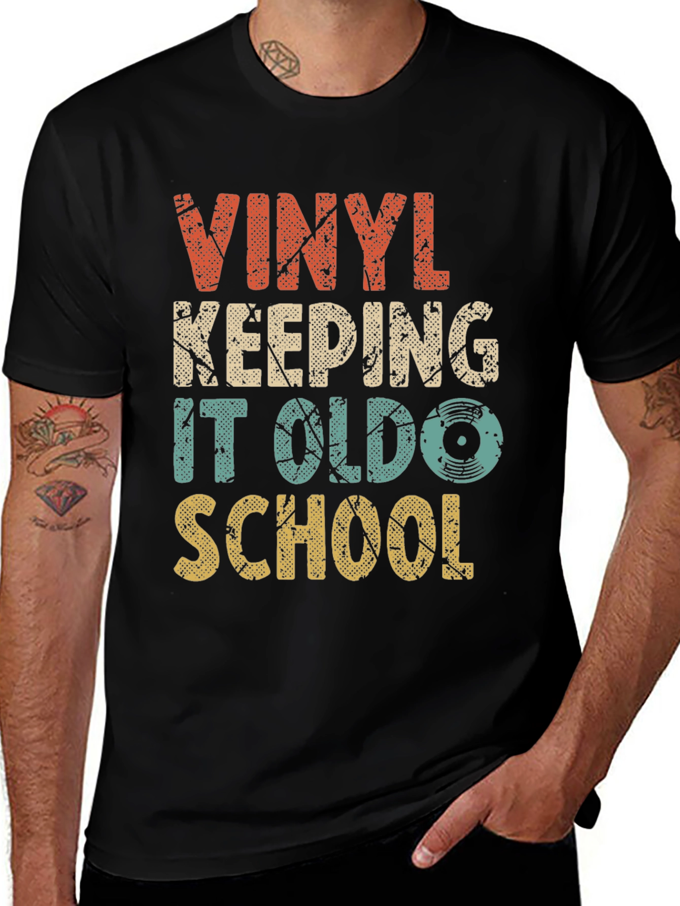 Vinyl Keeping It Old School Graphic Tee