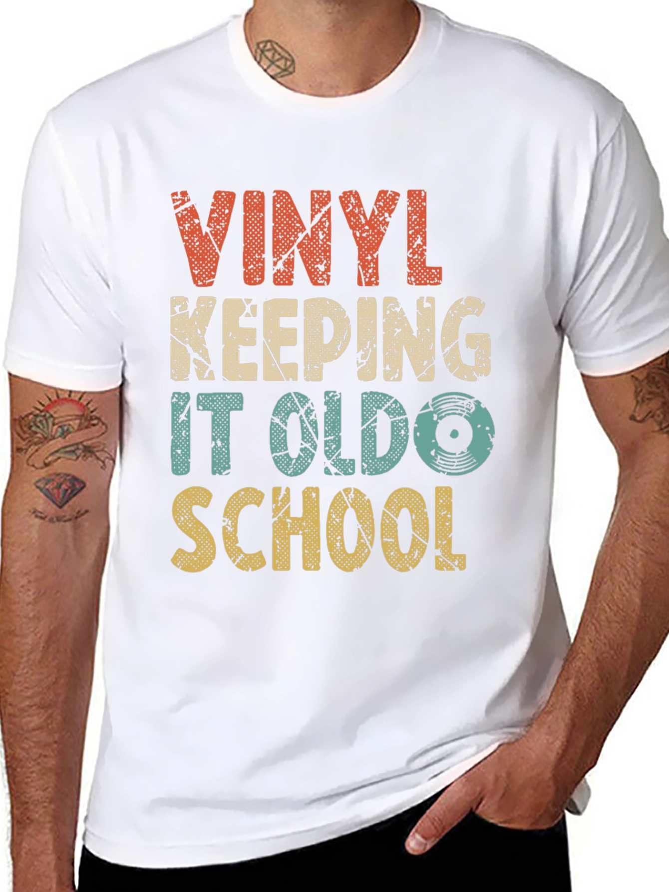 Vinyl Keeping It Old School Graphic Tee