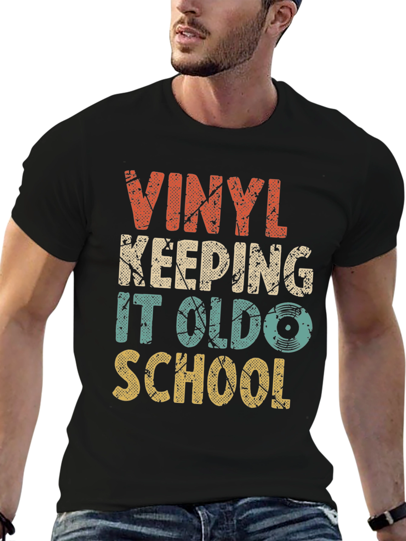 Vinyl Keeping It Old School Graphic Tee