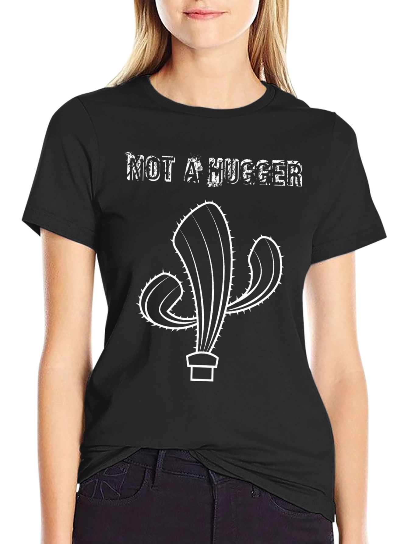 Not a Hugger Cactus T-Shirt - Funny Graphic Tee
