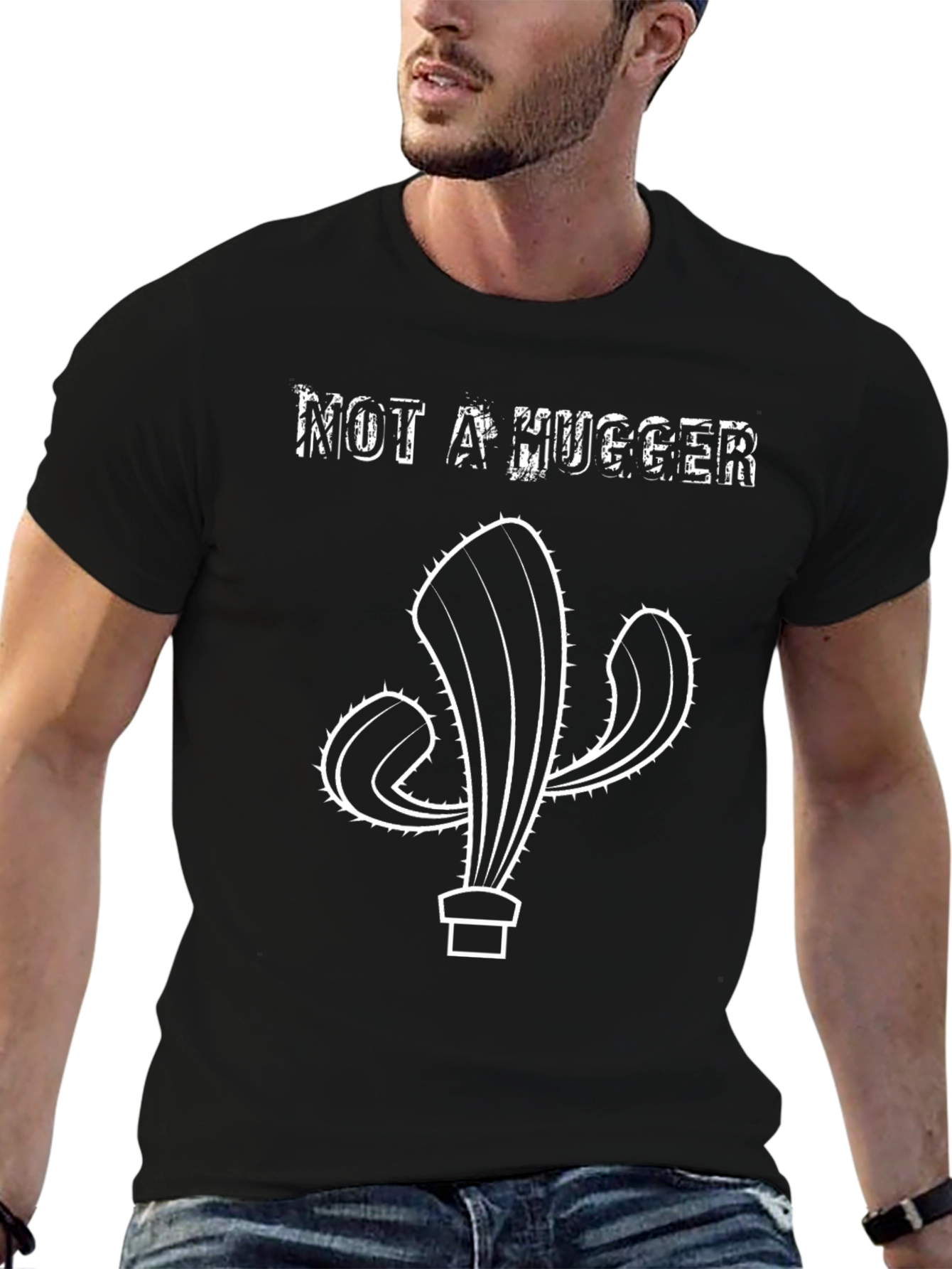 Not a Hugger Cactus T-Shirt - Funny Graphic Tee