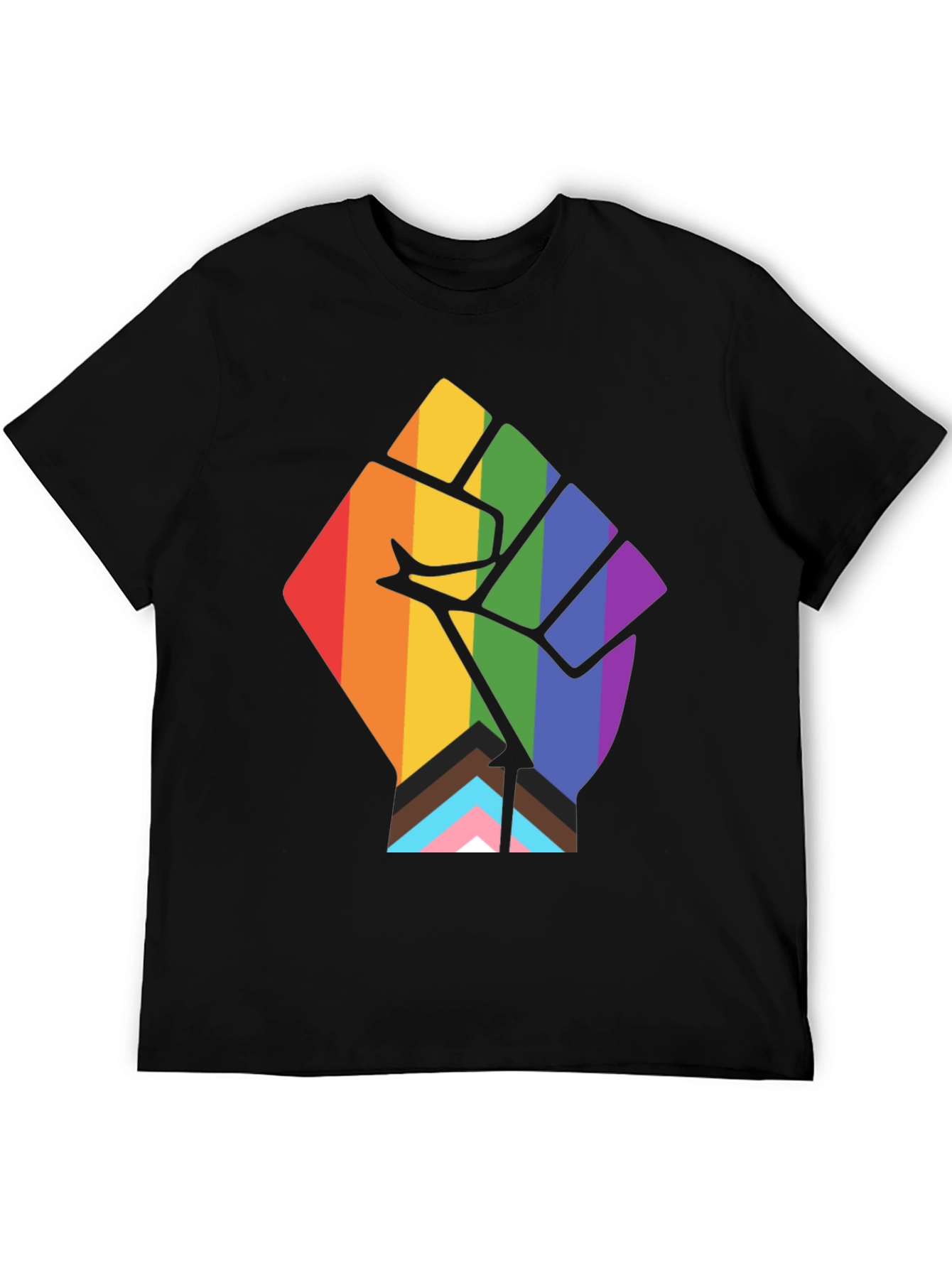 Pride Fist T-Shirt - Black - LGBTQ+ Ally