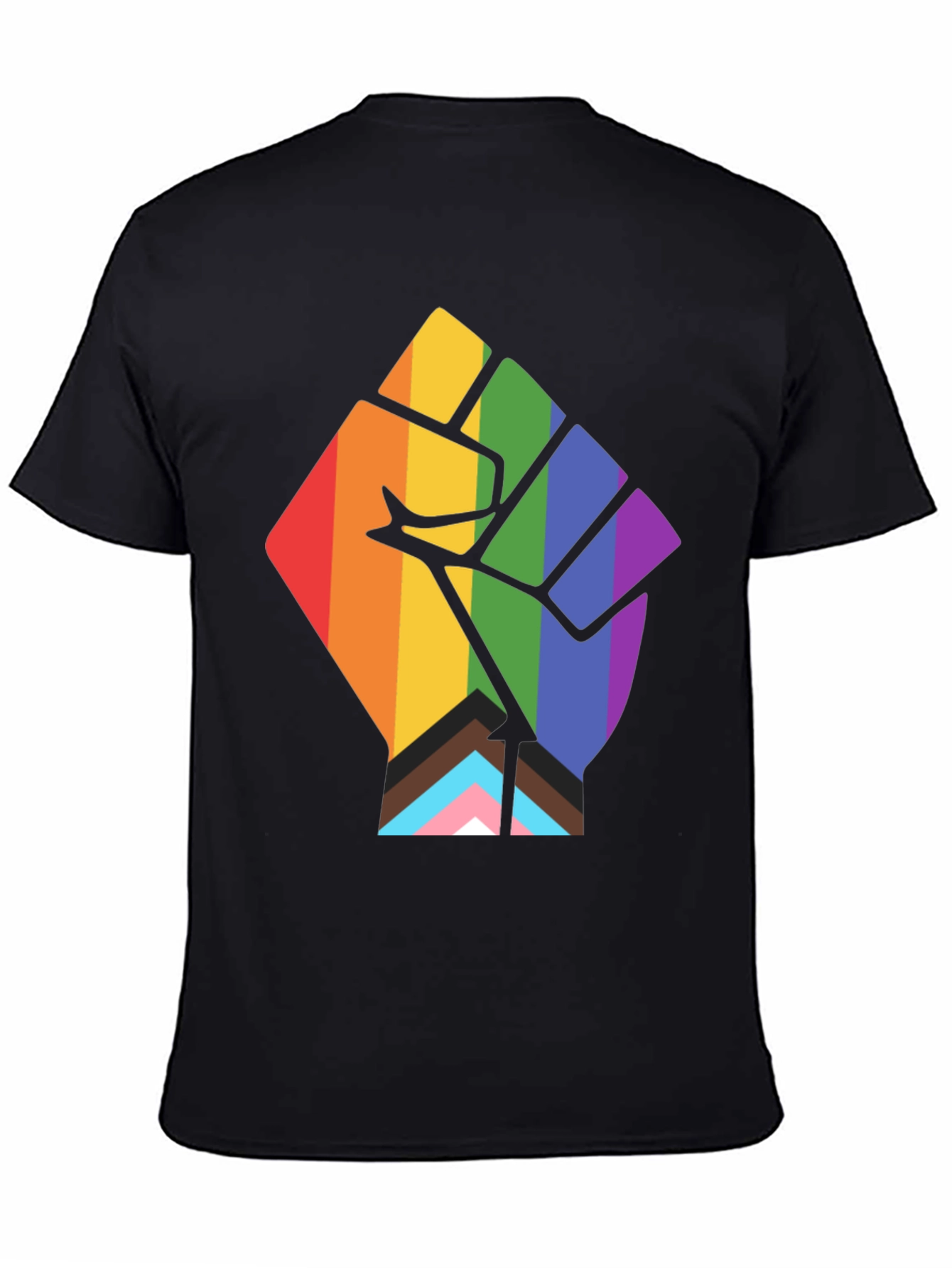 Pride Fist T-Shirt - Black - LGBTQ+ Ally