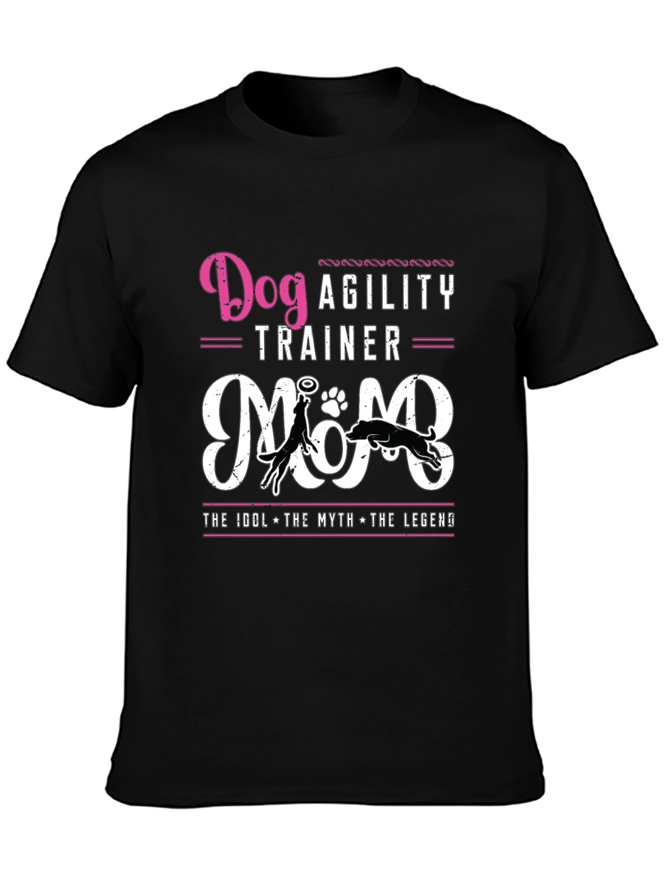 Dog Agility Trainer Mom T-Shirt - Black