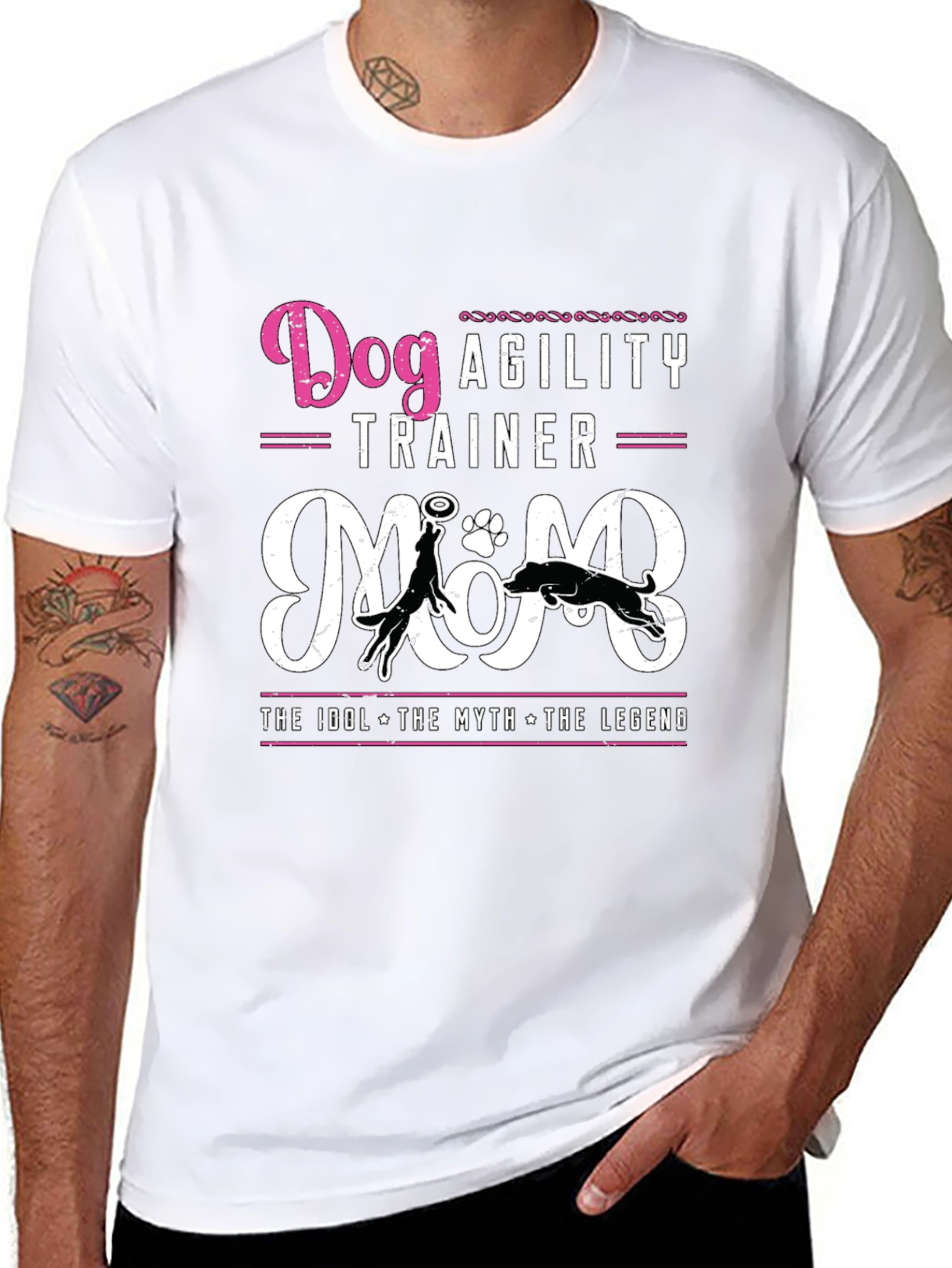 Dog Agility Trainer Mom T-Shirt - Black