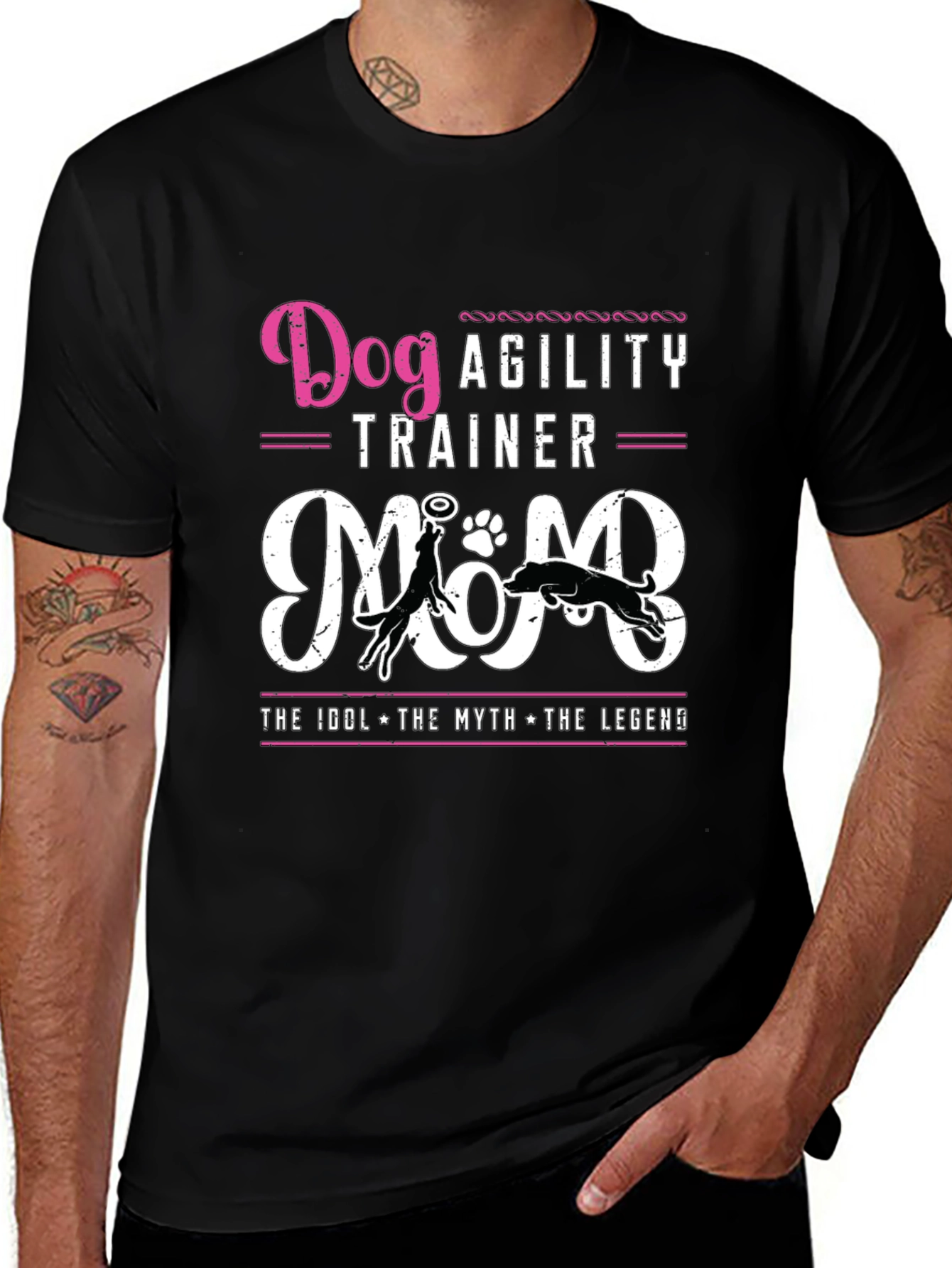 Dog Agility Trainer Mom T-Shirt - Black