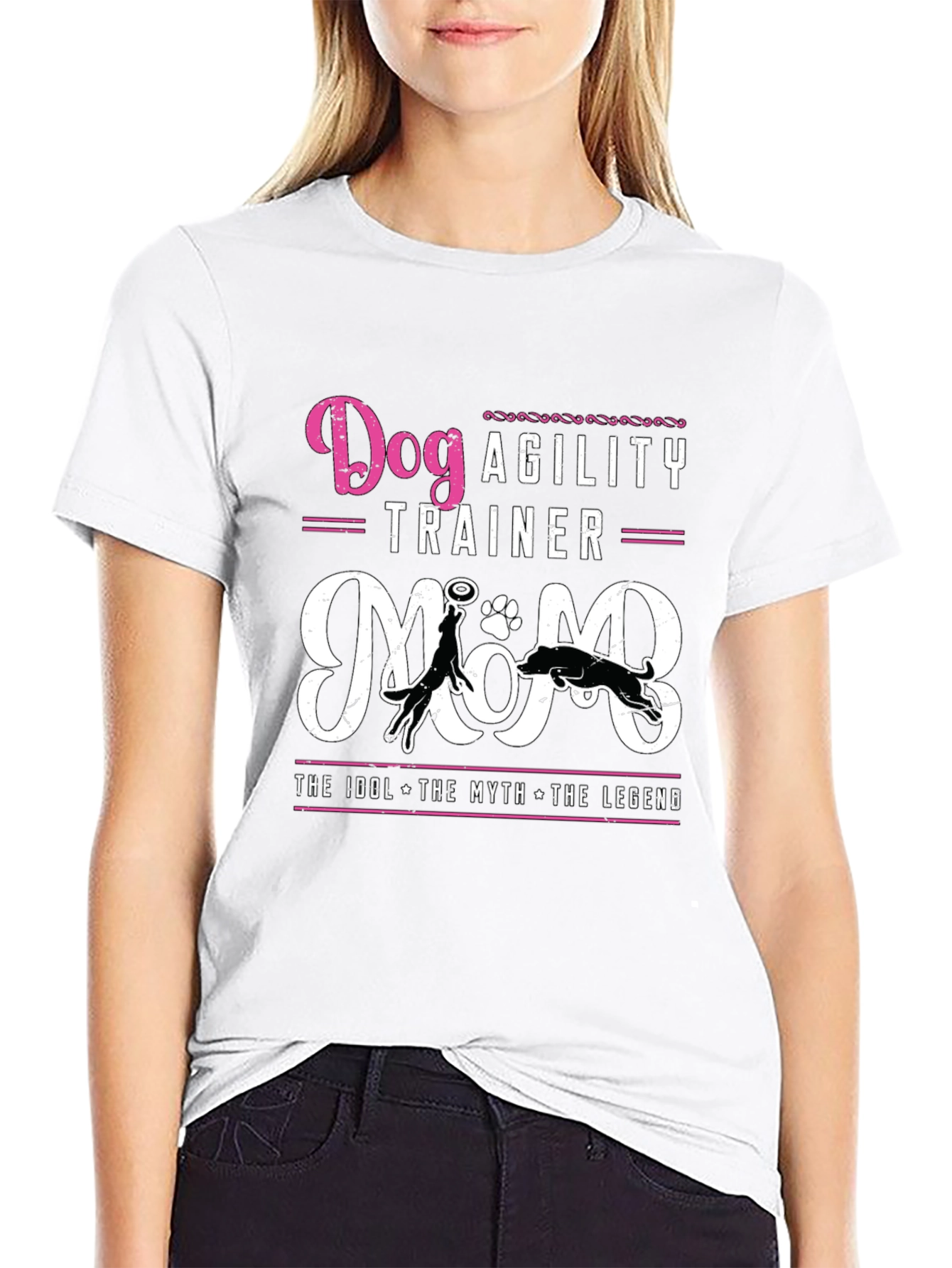 Dog Agility Trainer Mom T-Shirt - Black
