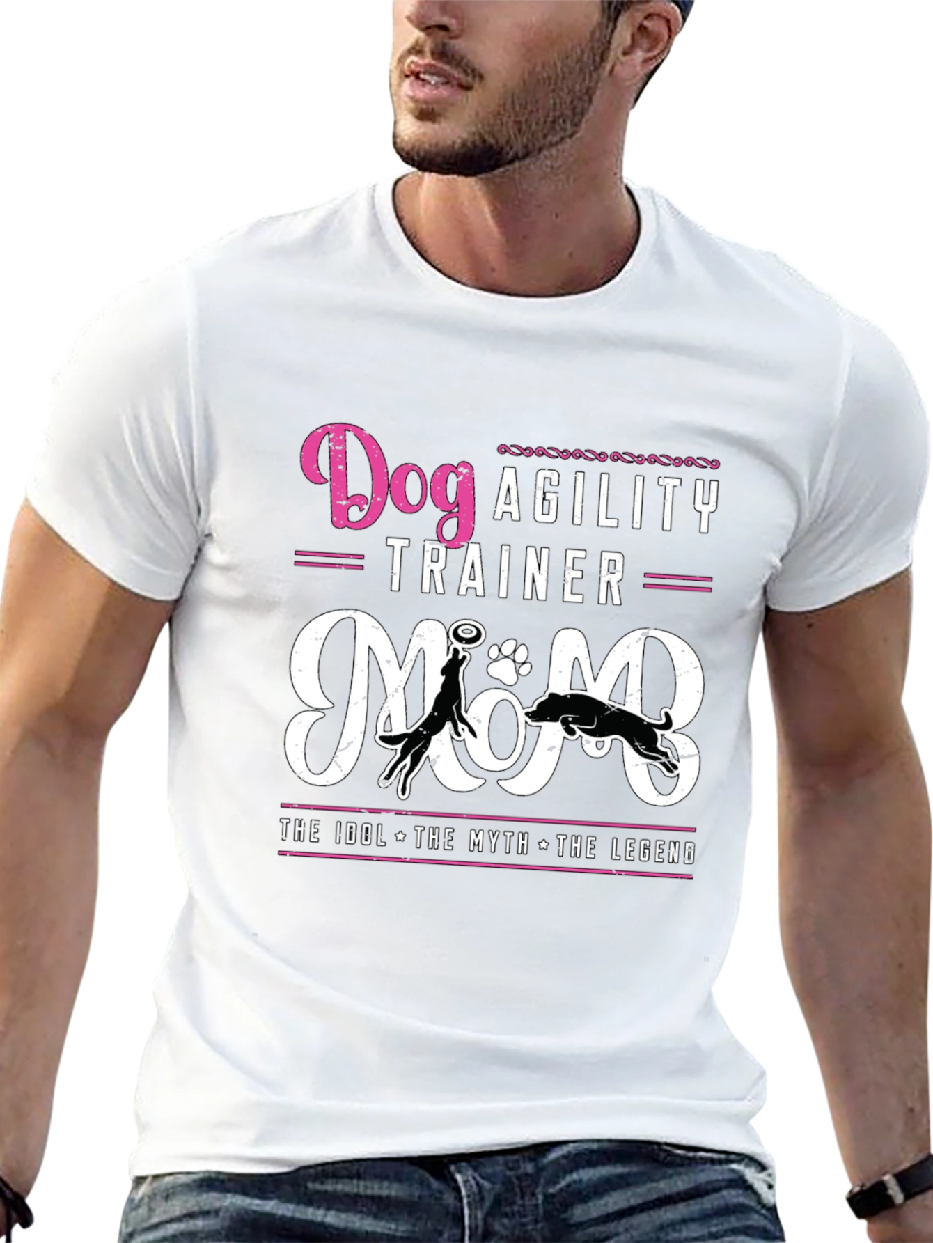 Dog Agility Trainer Mom T-Shirt - Black