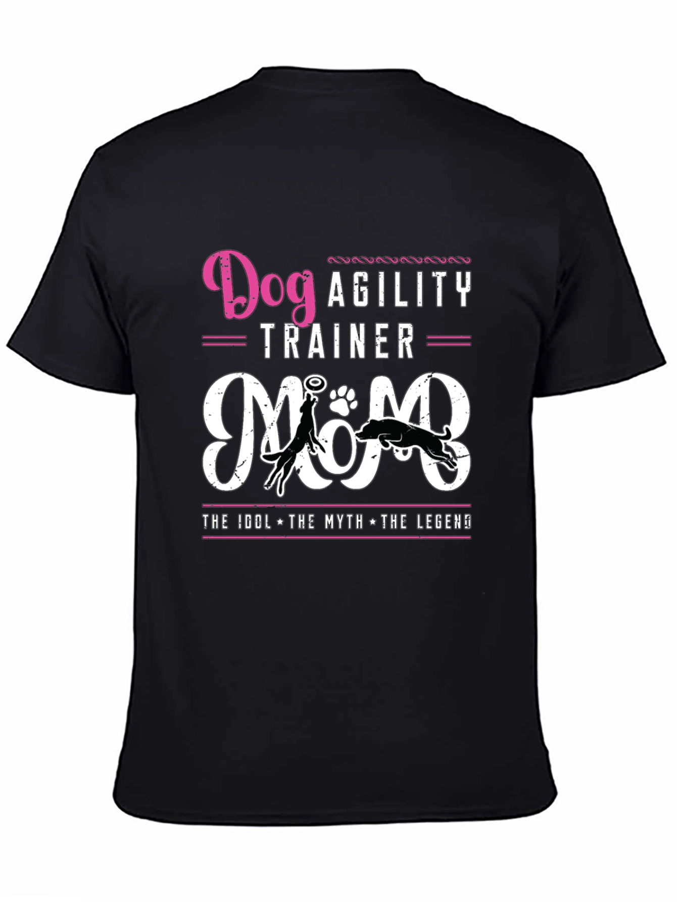 Dog Agility Trainer Mom T-Shirt - Black