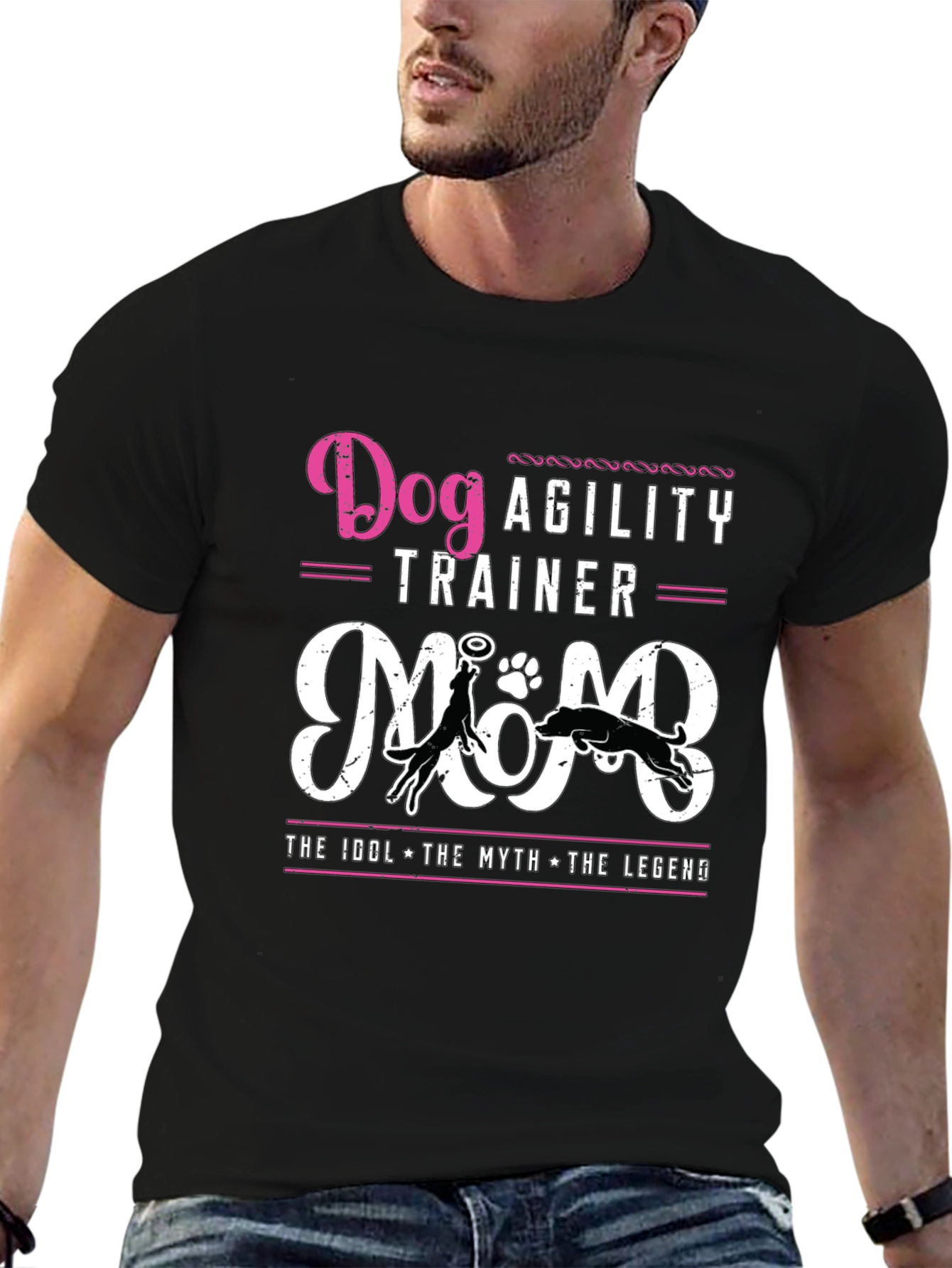 Dog Agility Trainer Mom T-Shirt - Black