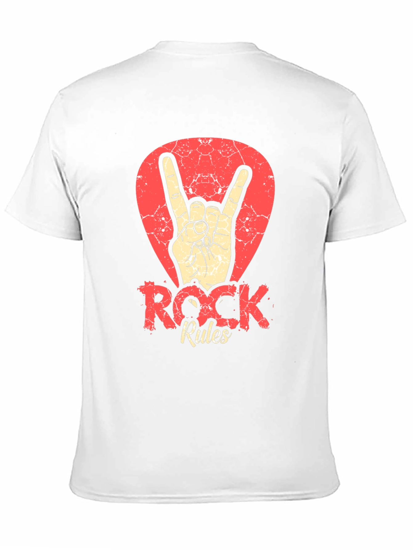 Rock Rules T-Shirt - Black Crew Neck Tee