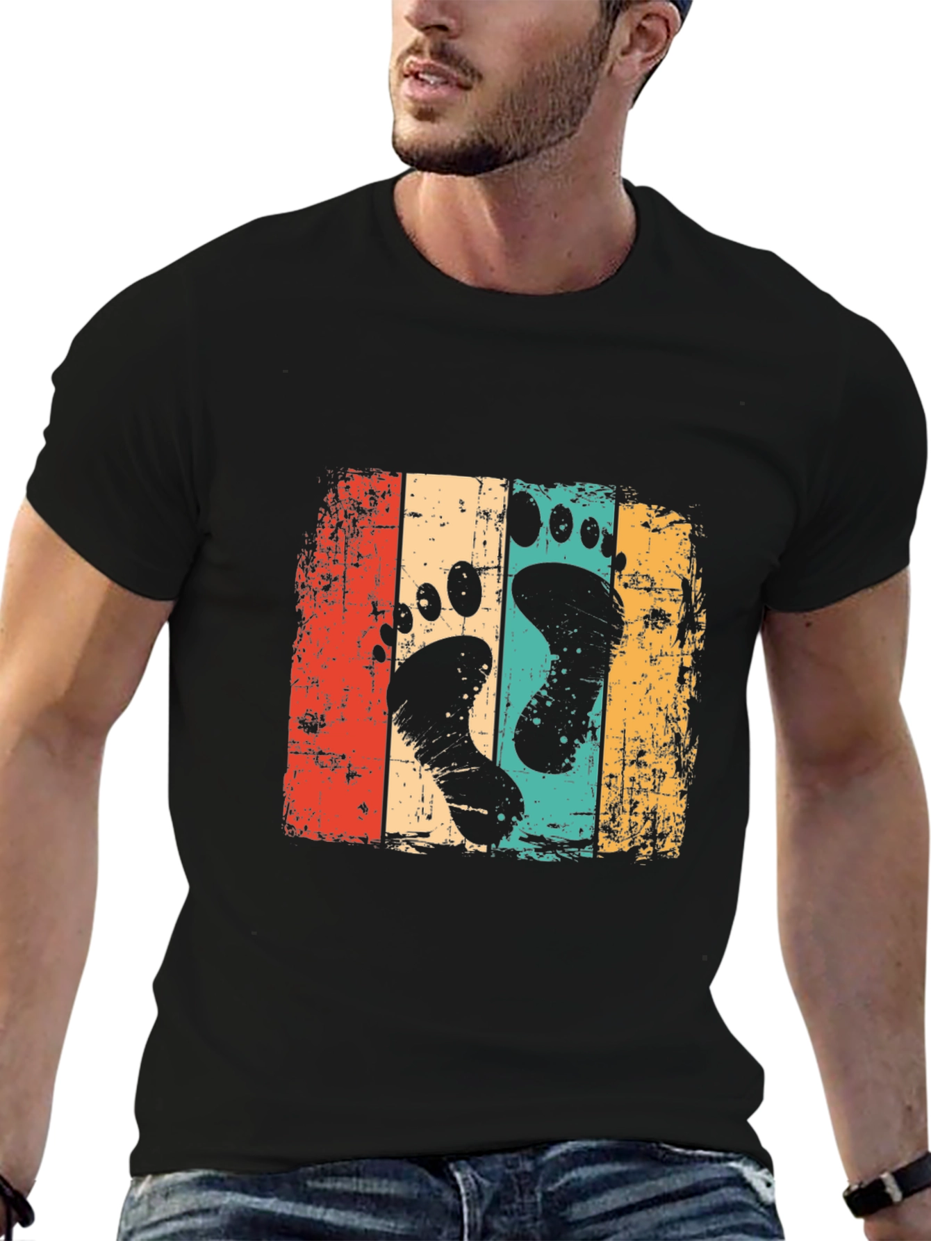 Retro Footprint Graphic Tee