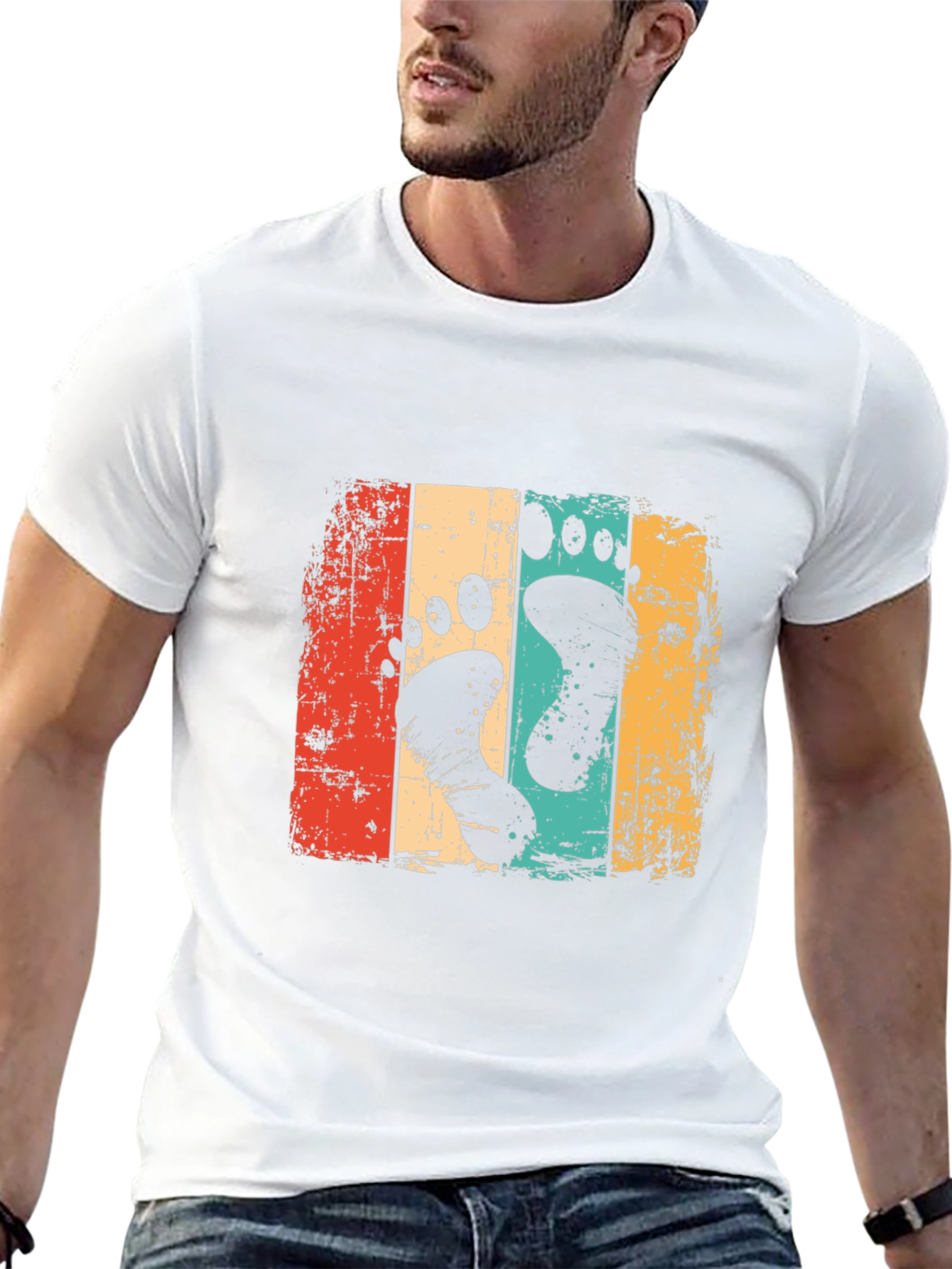 Retro Footprint Graphic Tee