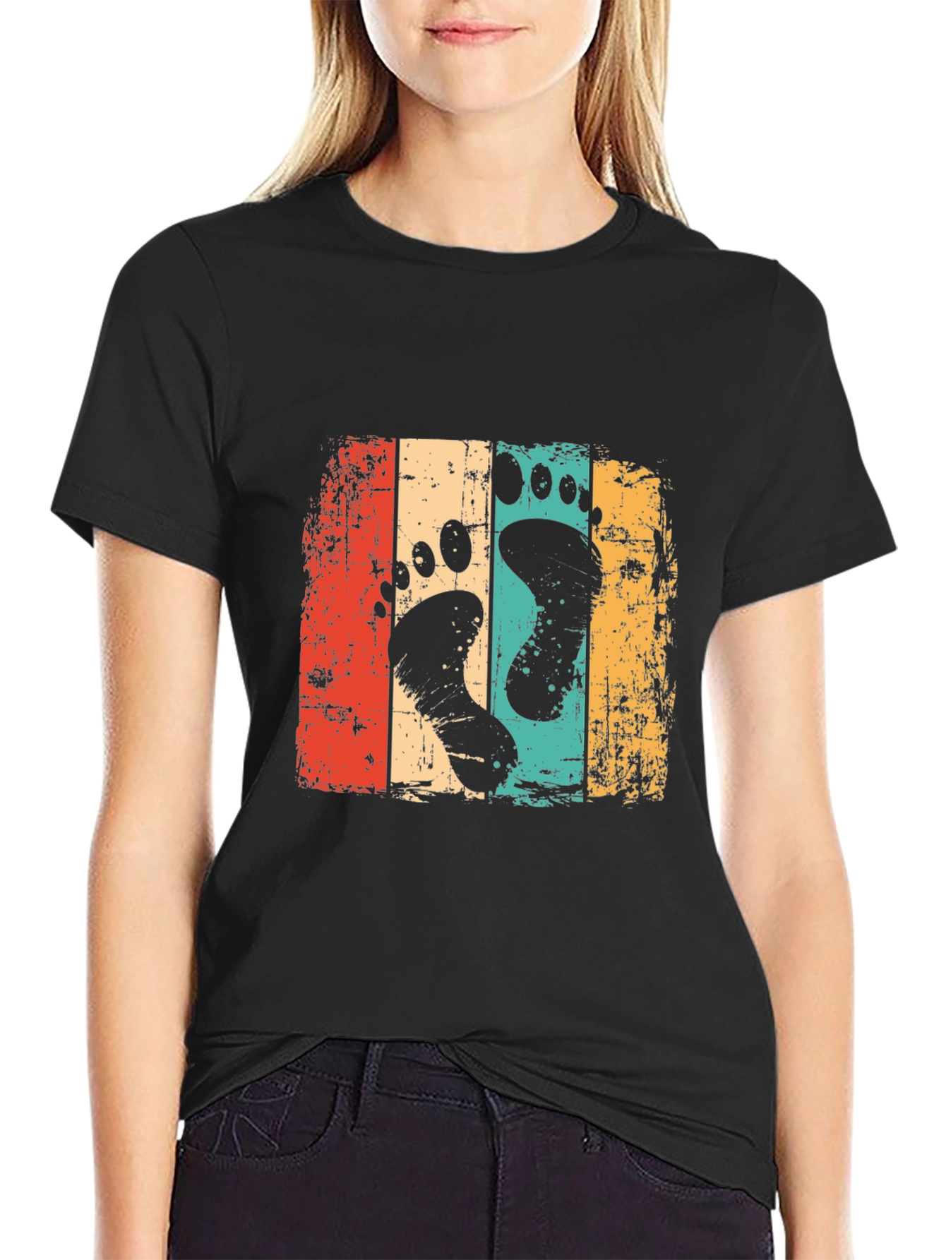 Retro Footprint Graphic Tee