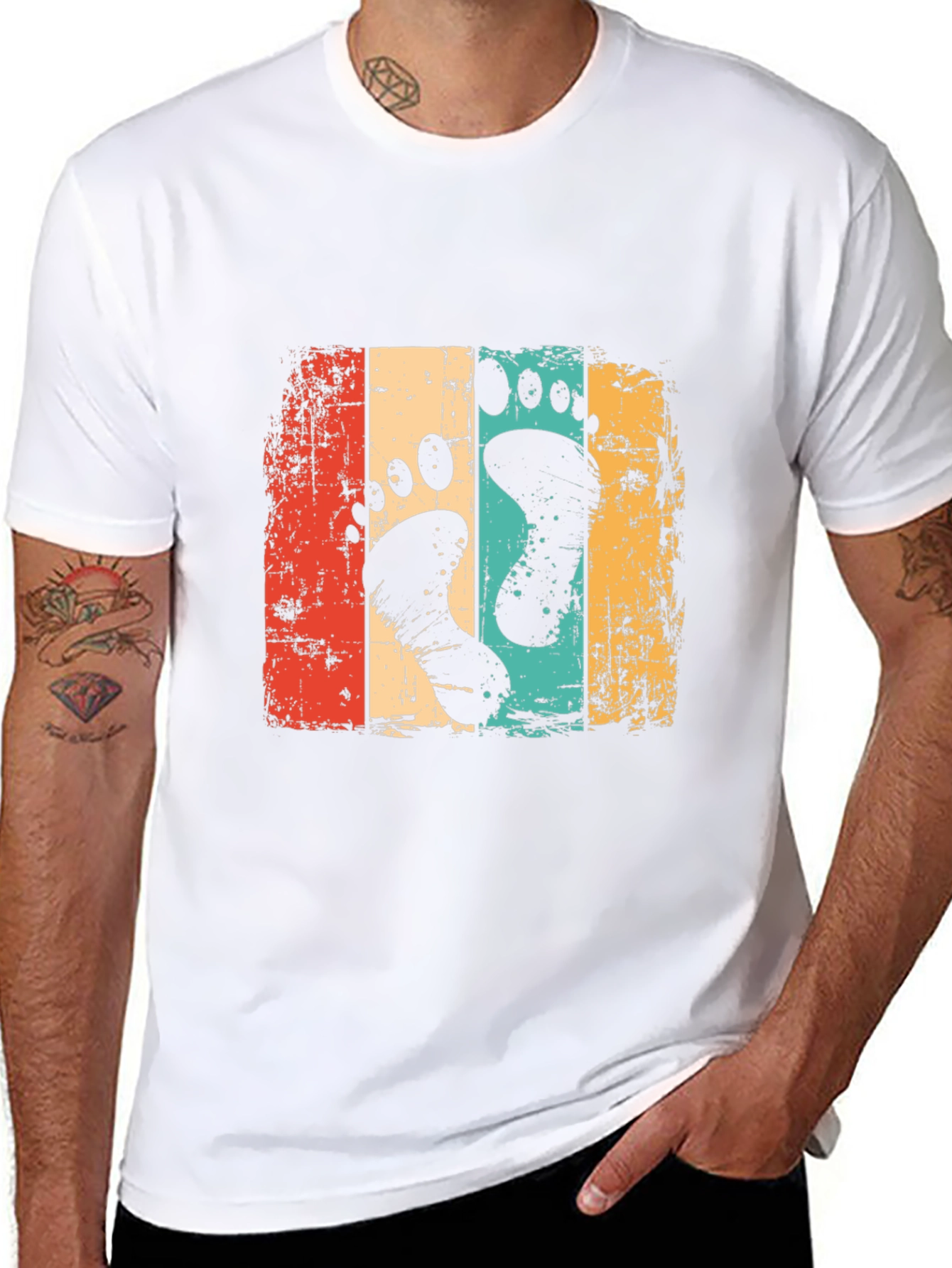Retro Footprint Graphic Tee