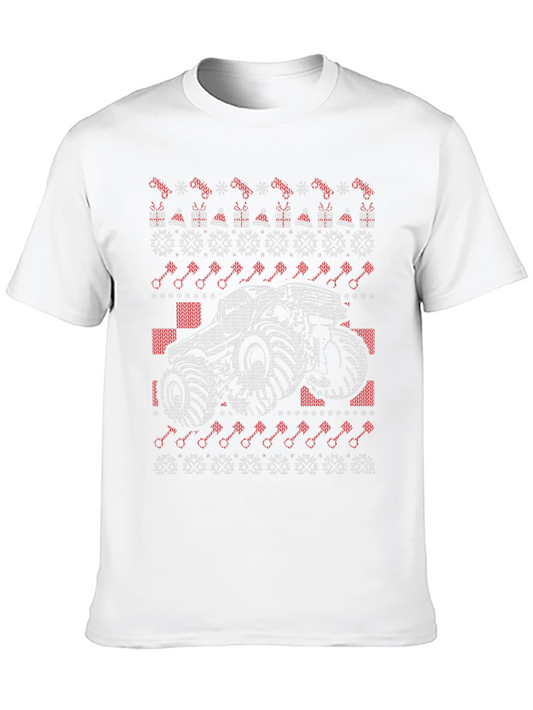Monster Truck Ugly Christmas Sweater T-Shirt