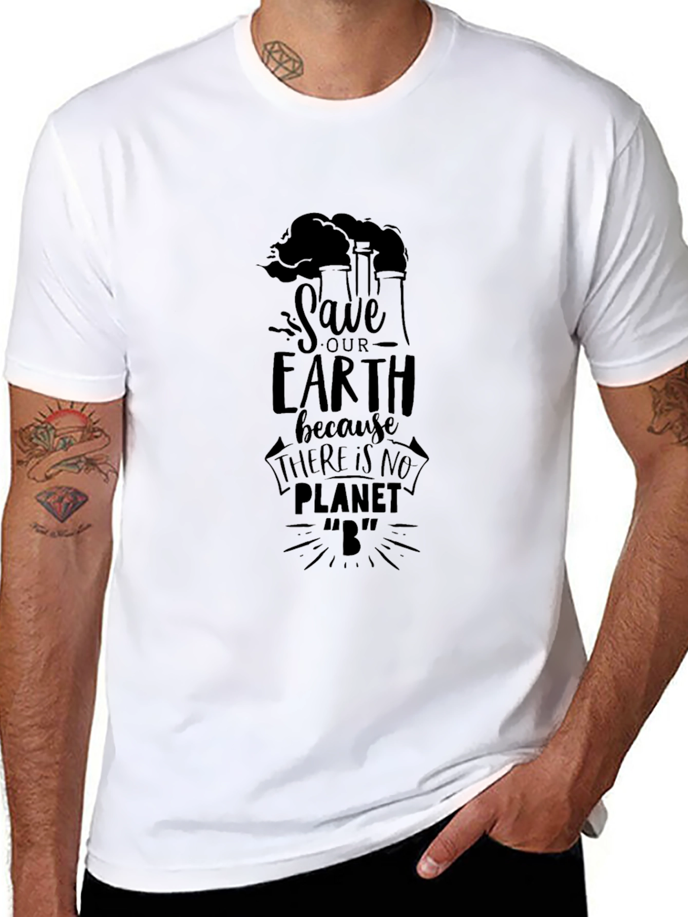 Save Our Earth Black Graphic Tee