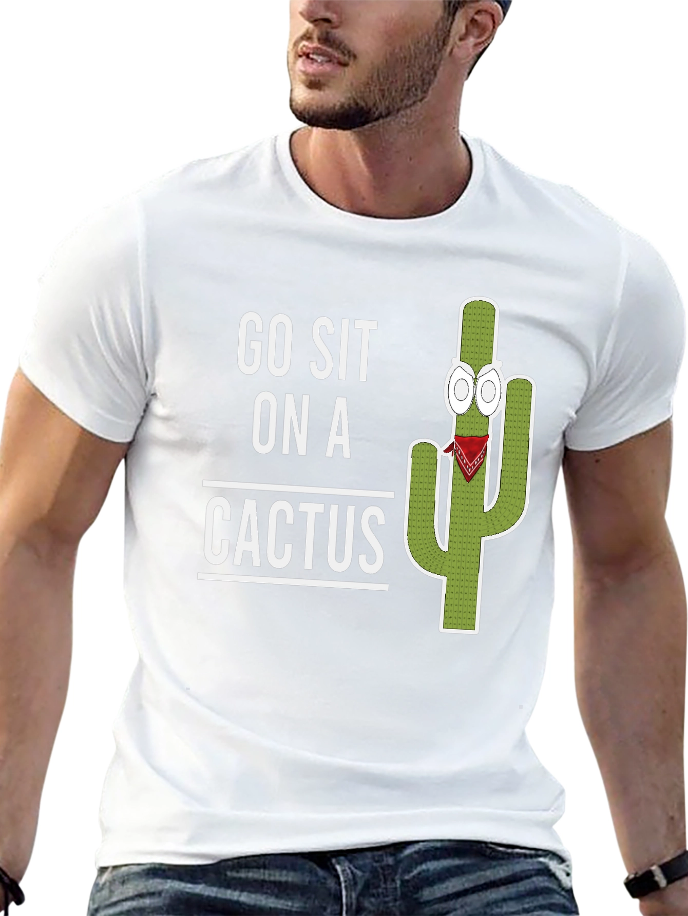 Go Sit On A Cactus Graphic T-Shirt