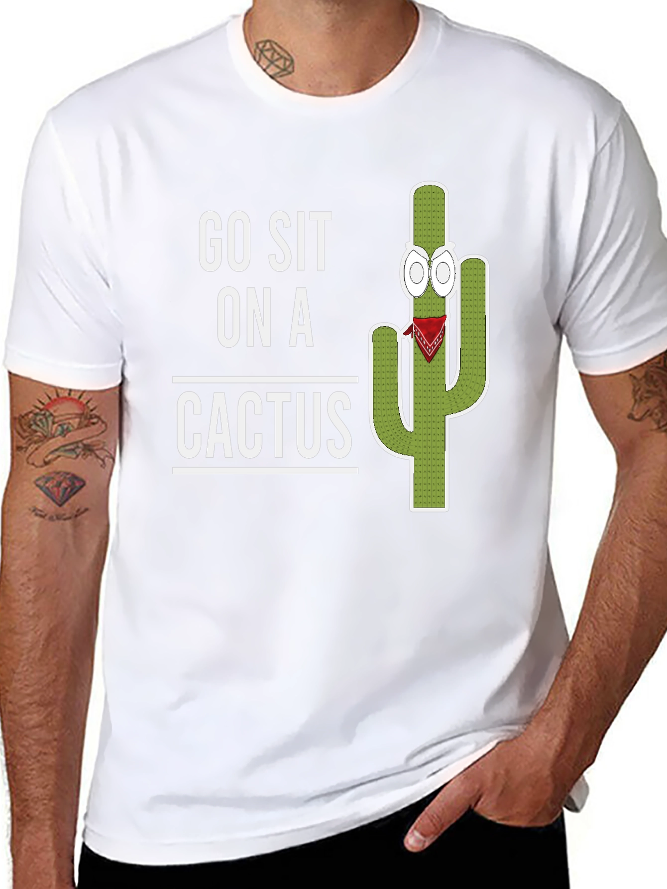 Go Sit On A Cactus Graphic T-Shirt
