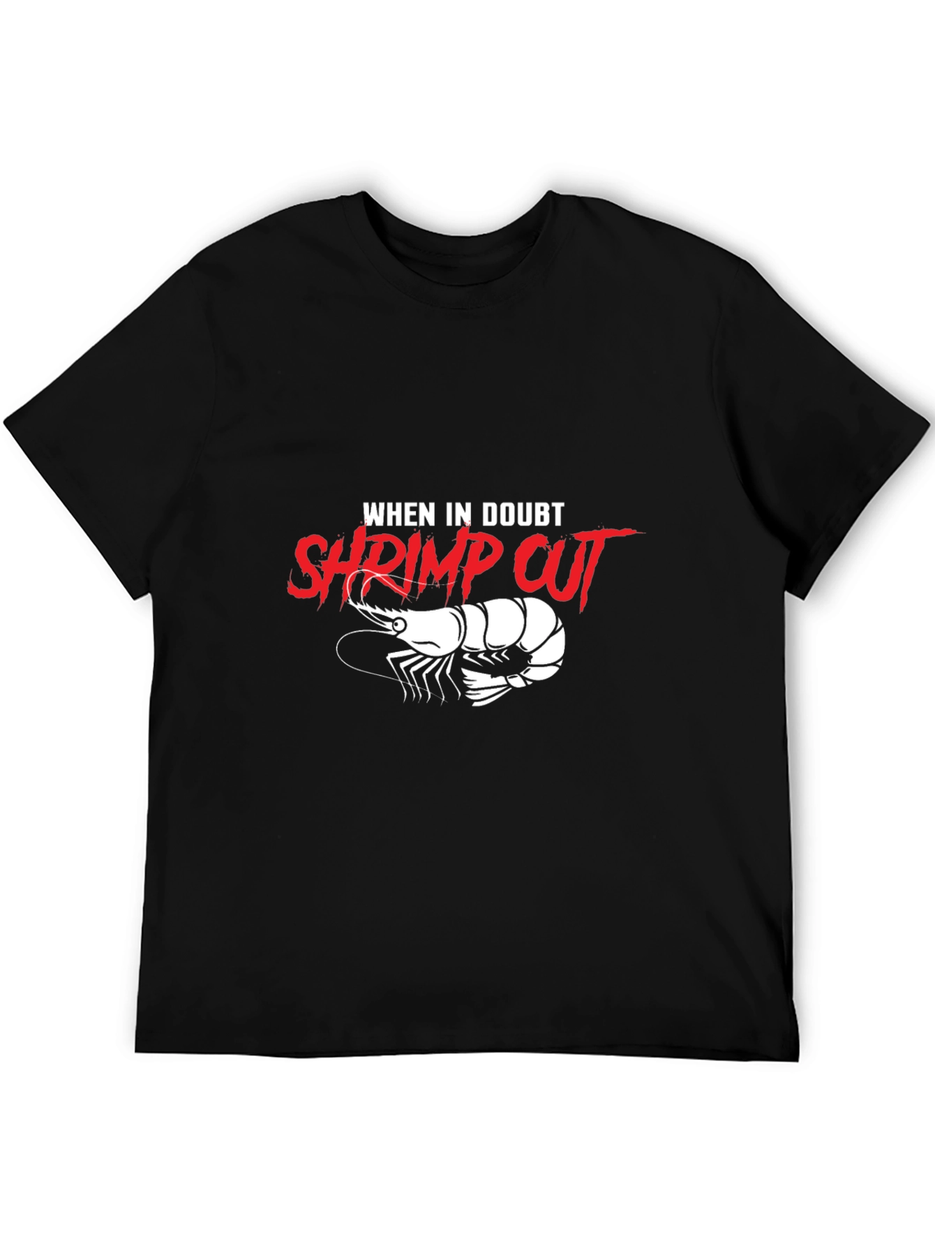 Shrimp Cut Graphic T-Shirt - Black