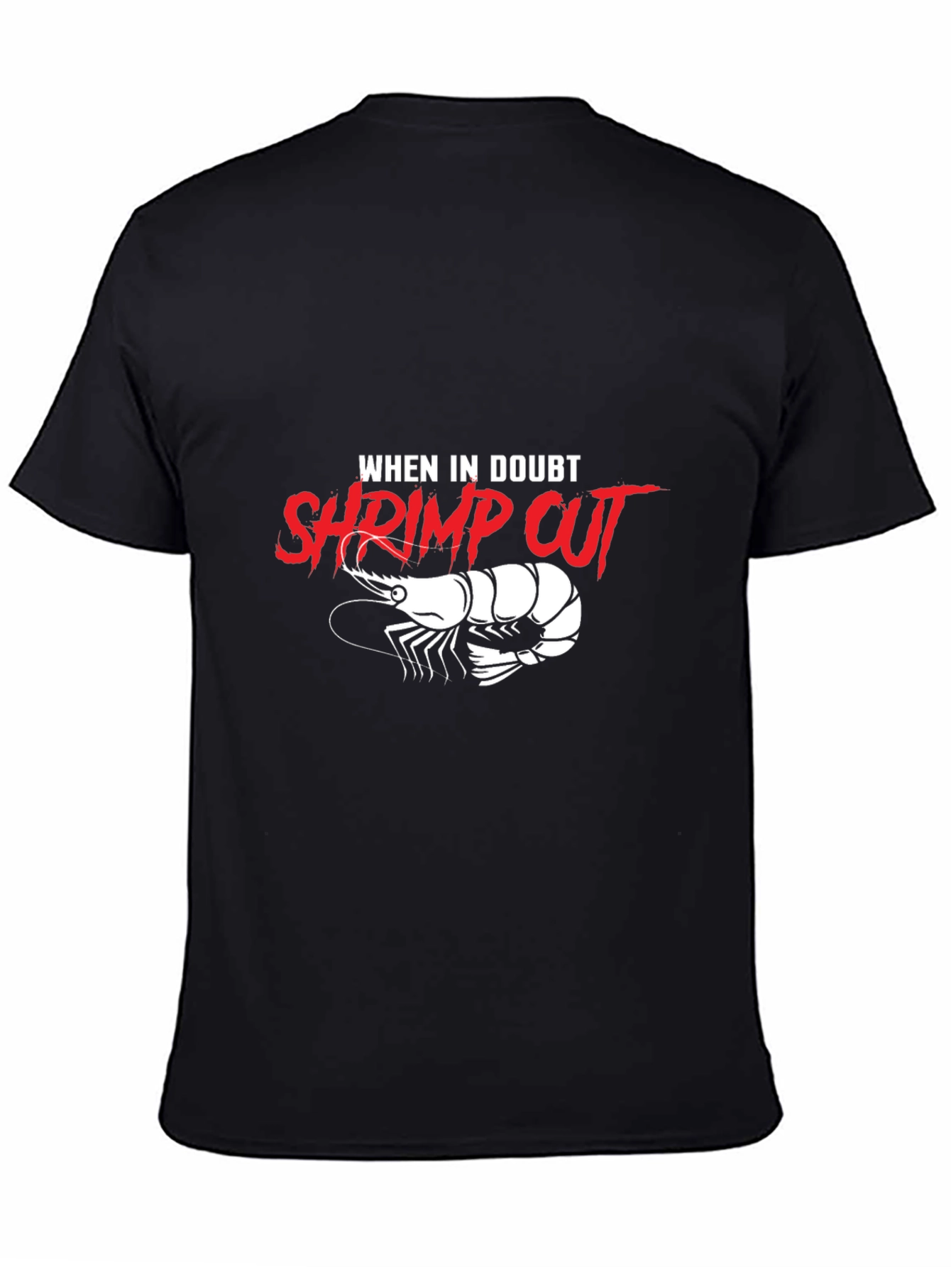 Shrimp Cut Graphic T-Shirt - Black