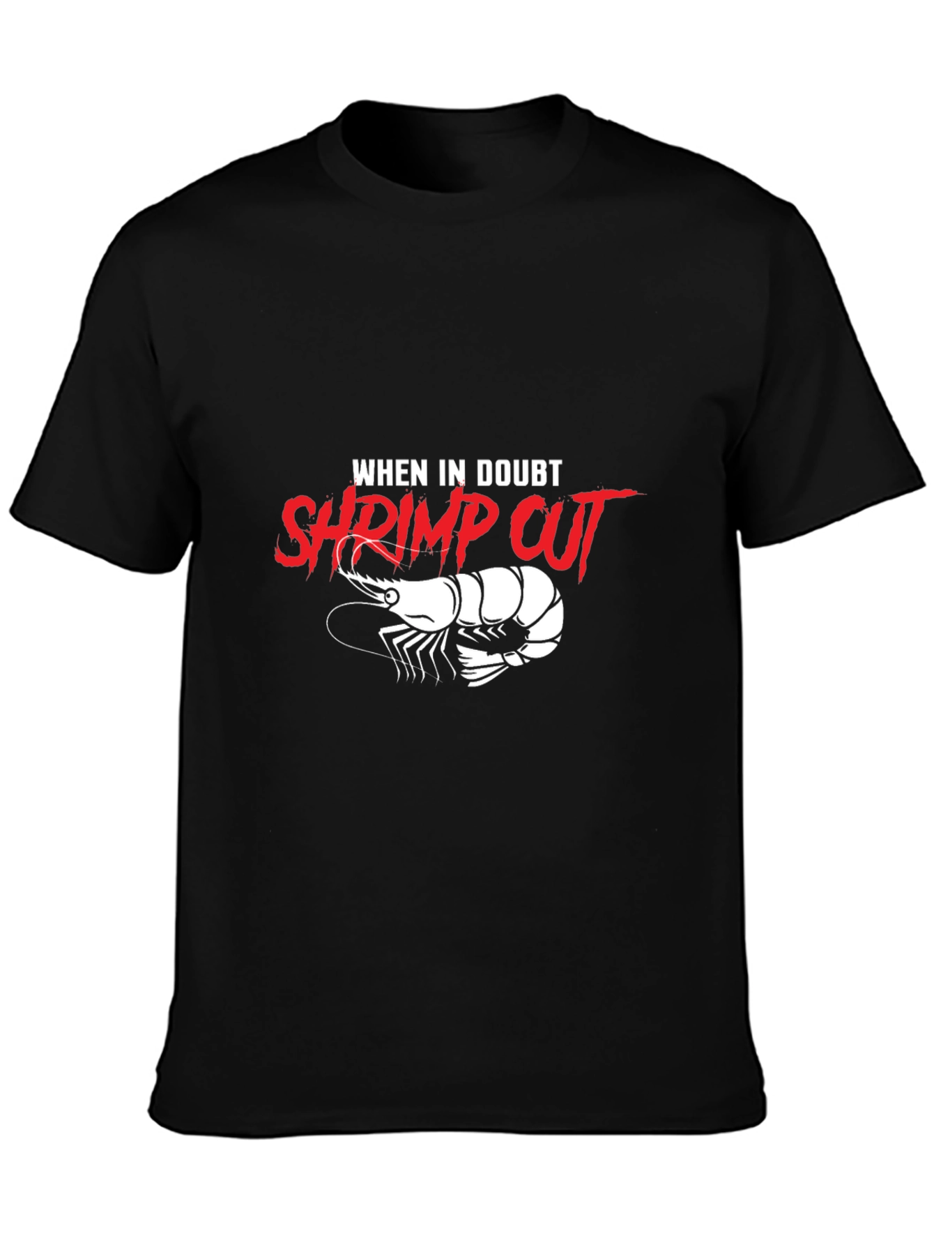 Shrimp Cut Graphic T-Shirt - Black