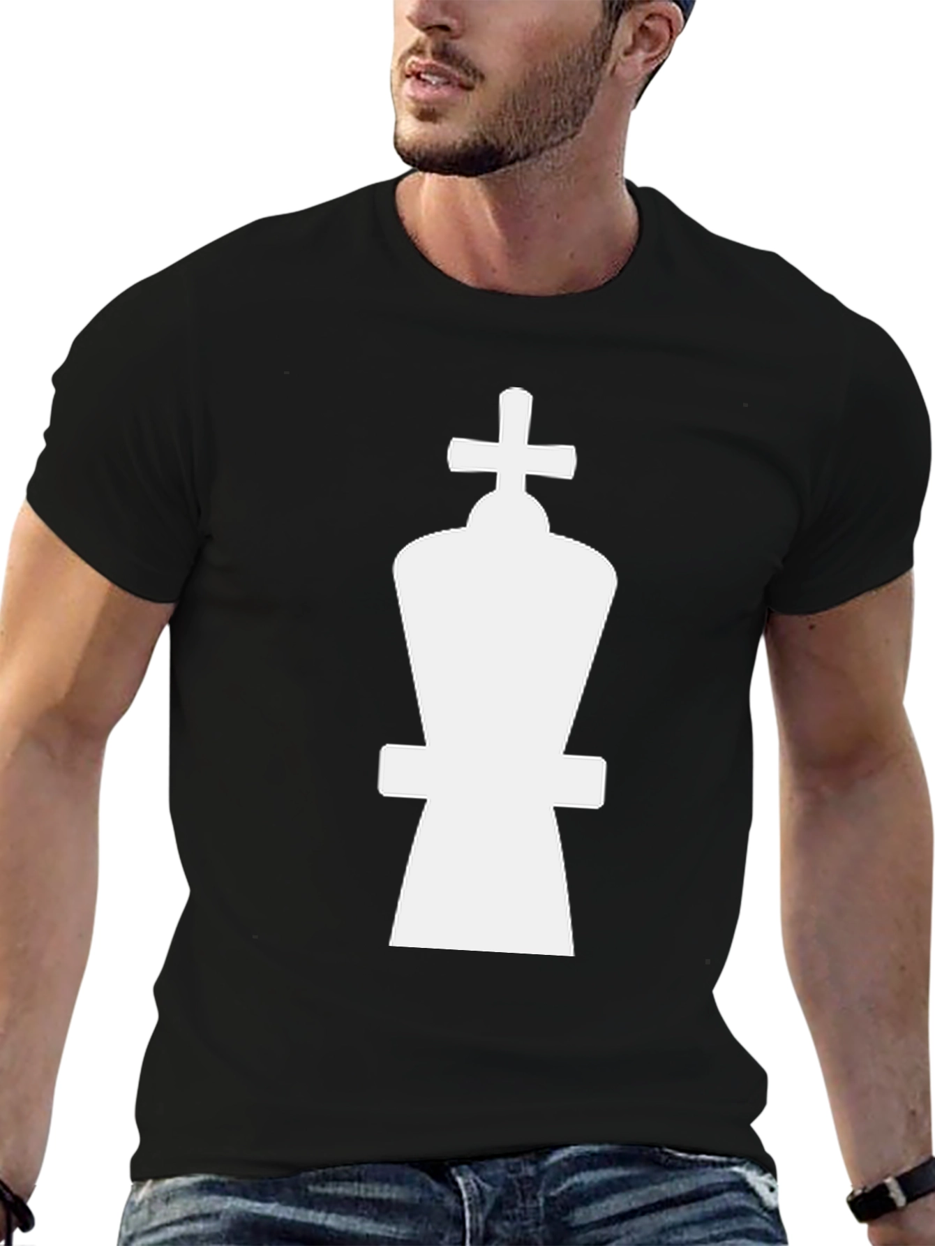 Chess King Graphic T-Shirt - Black