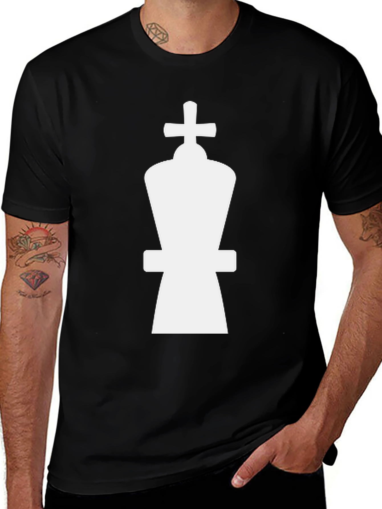 Chess King Graphic T-Shirt - Black