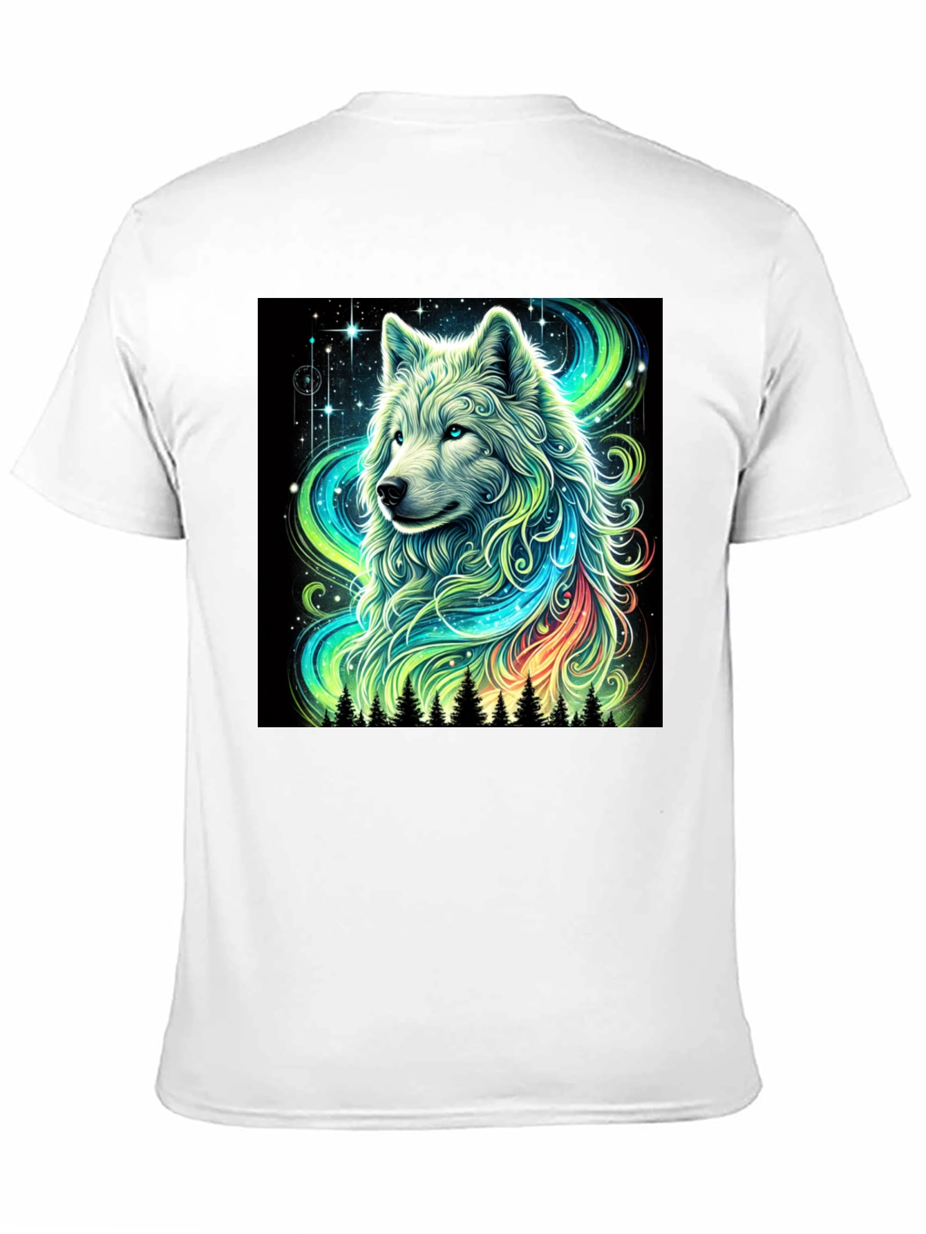 Wolf Galaxy Graphic Tee - Mens Black T-Shirt