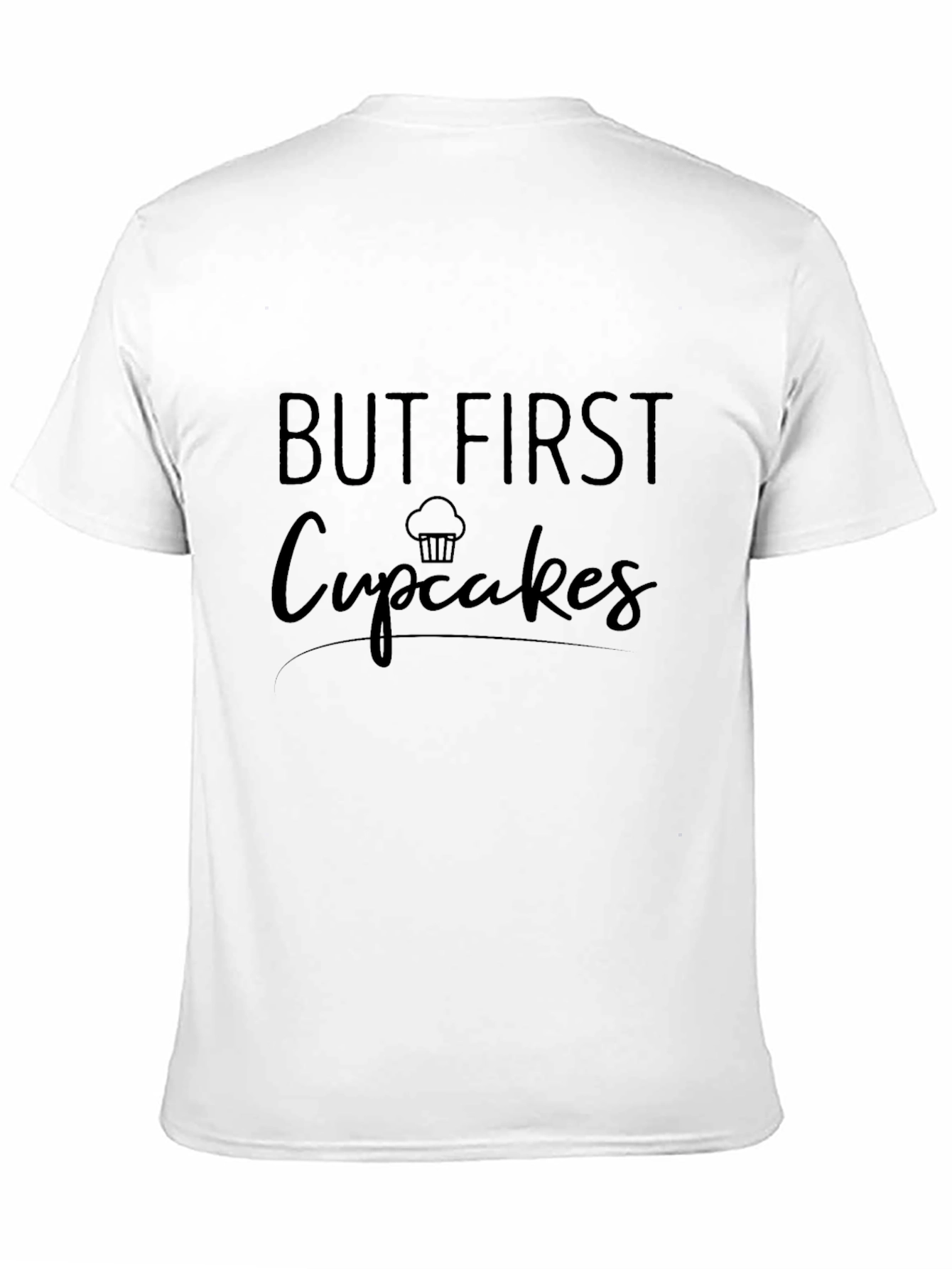 But First Cupcakes Graphic Tee - Black