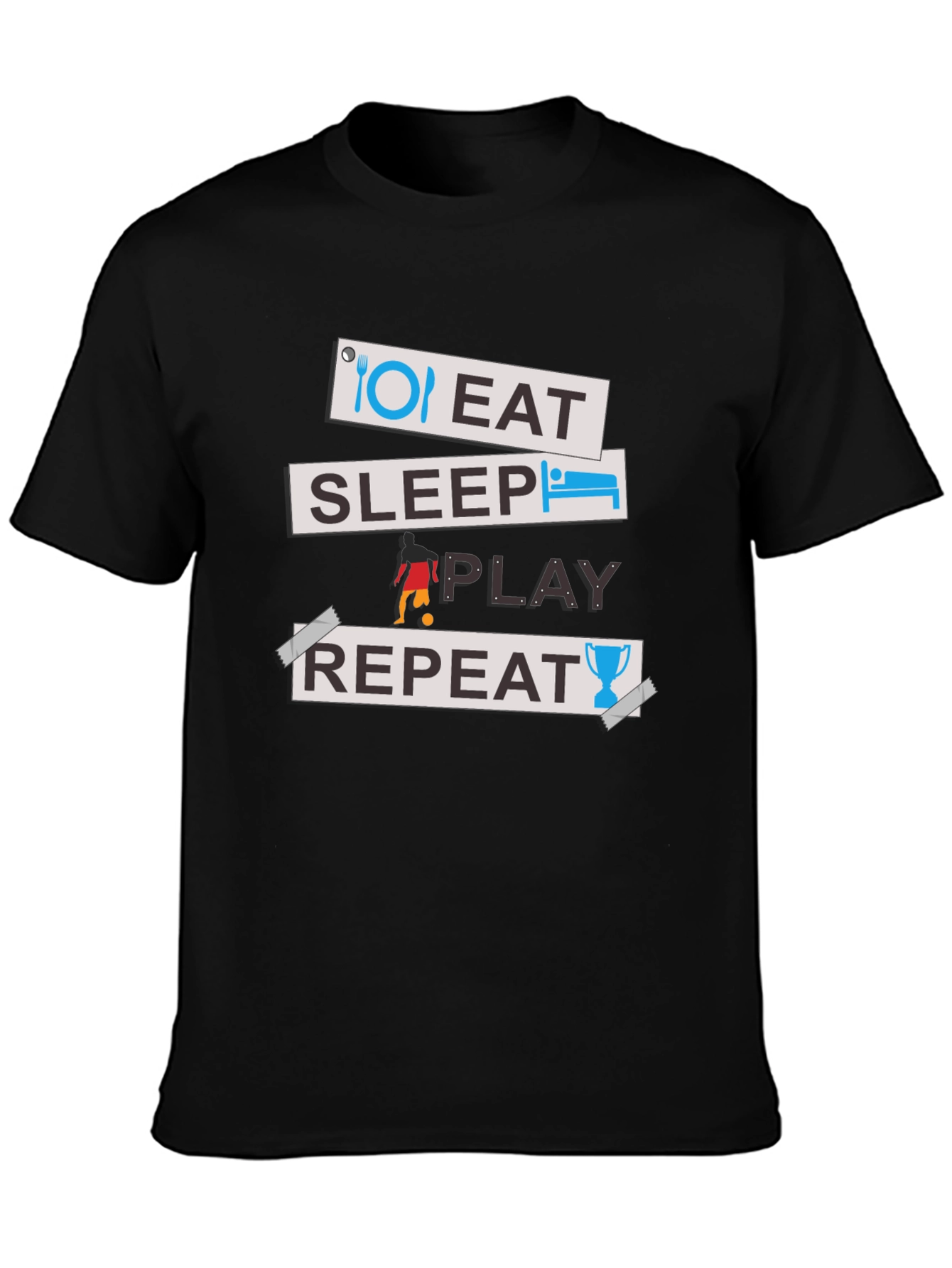 Eat Sleep Play Repeat Graphic Tee
