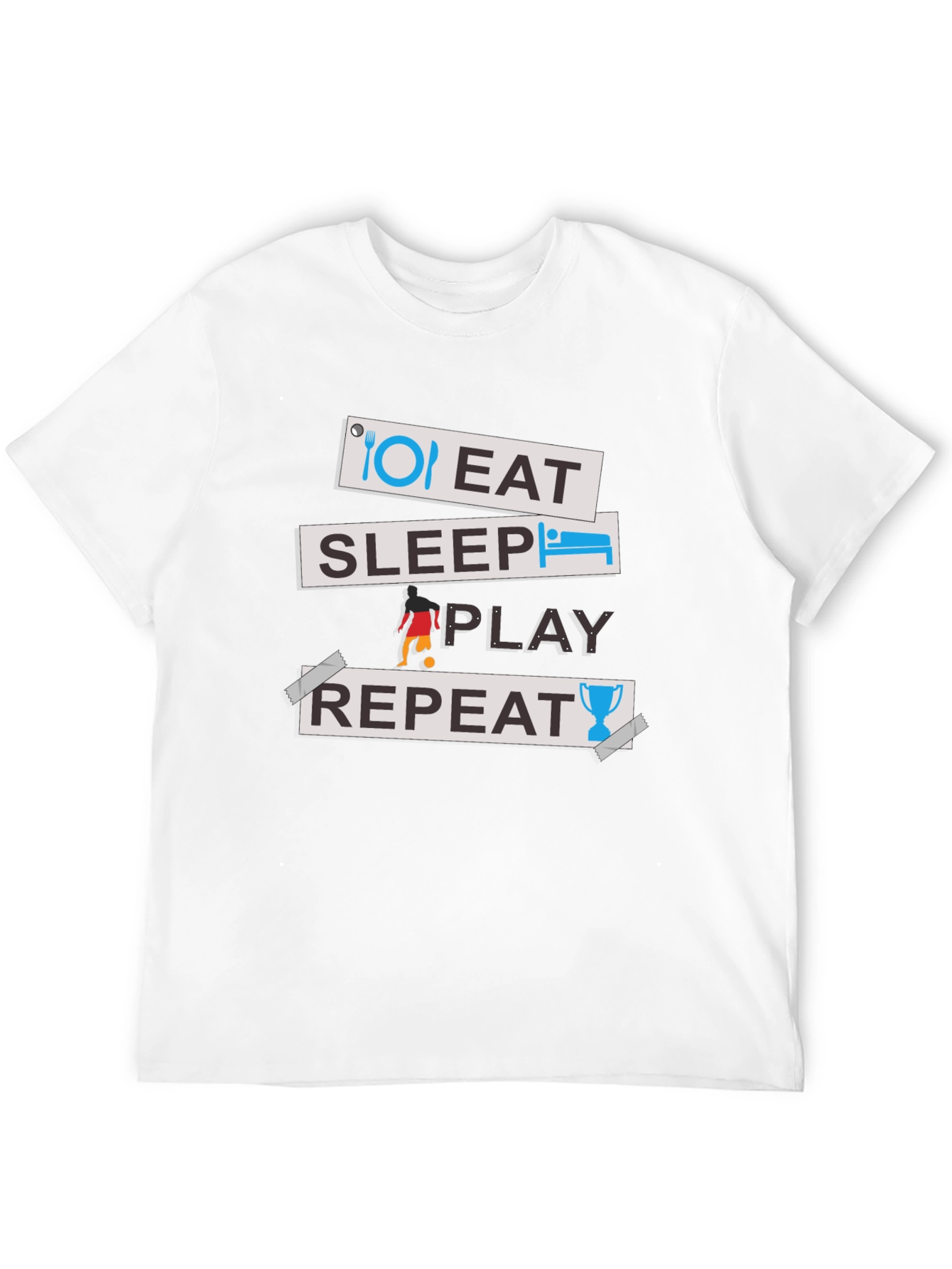 Eat Sleep Play Repeat Graphic Tee
