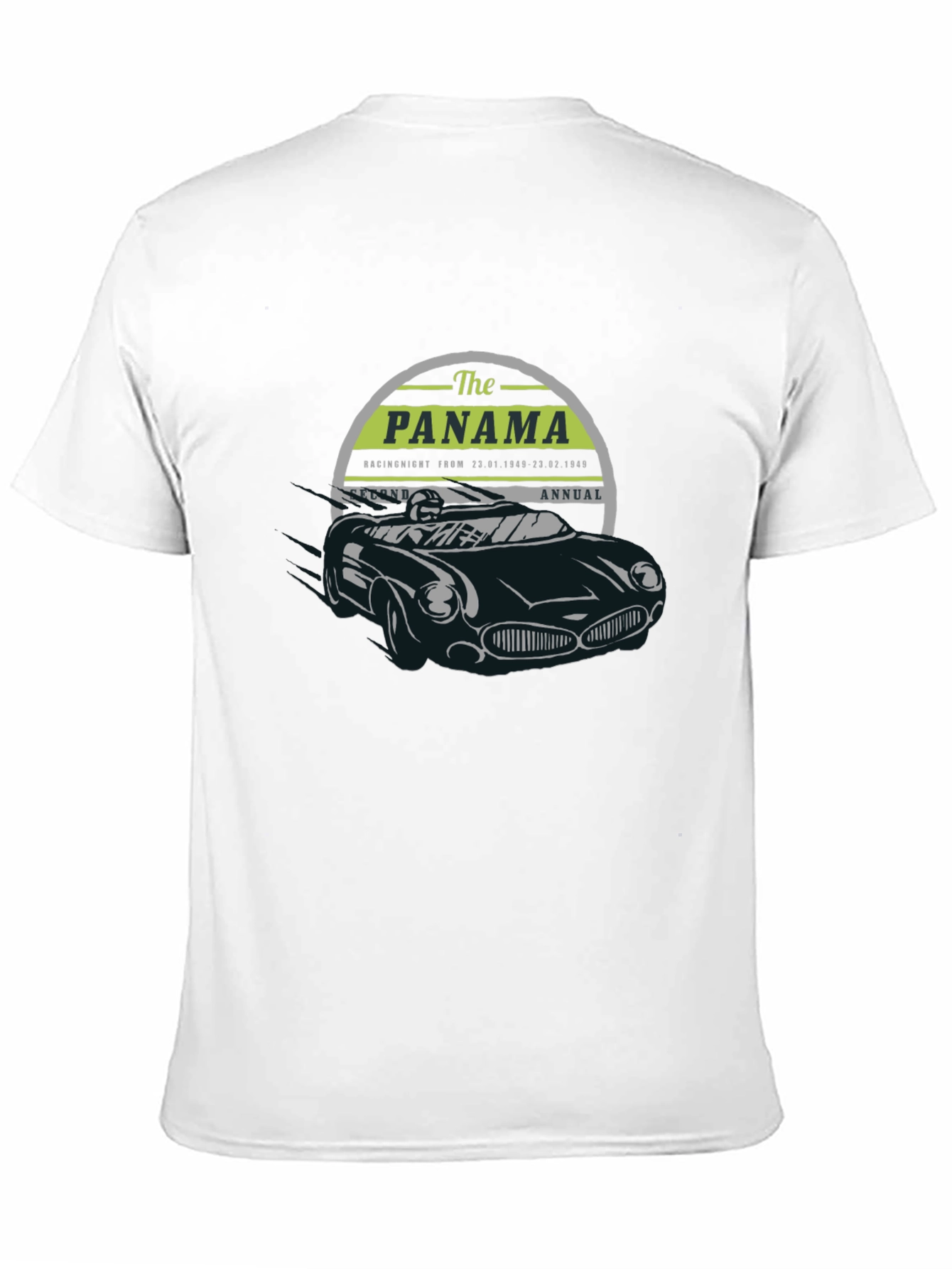 Panama Racing Car Black T-Shirt