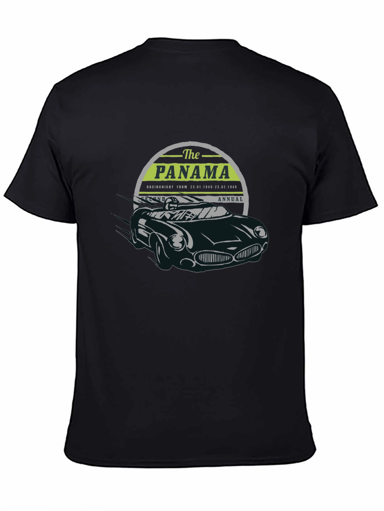Panama Racing Car Black T-Shirt