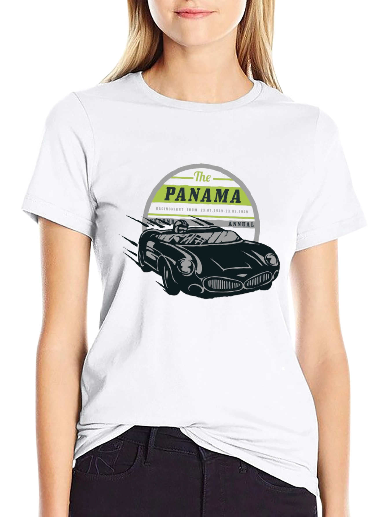 Panama Racing Car Black T-Shirt