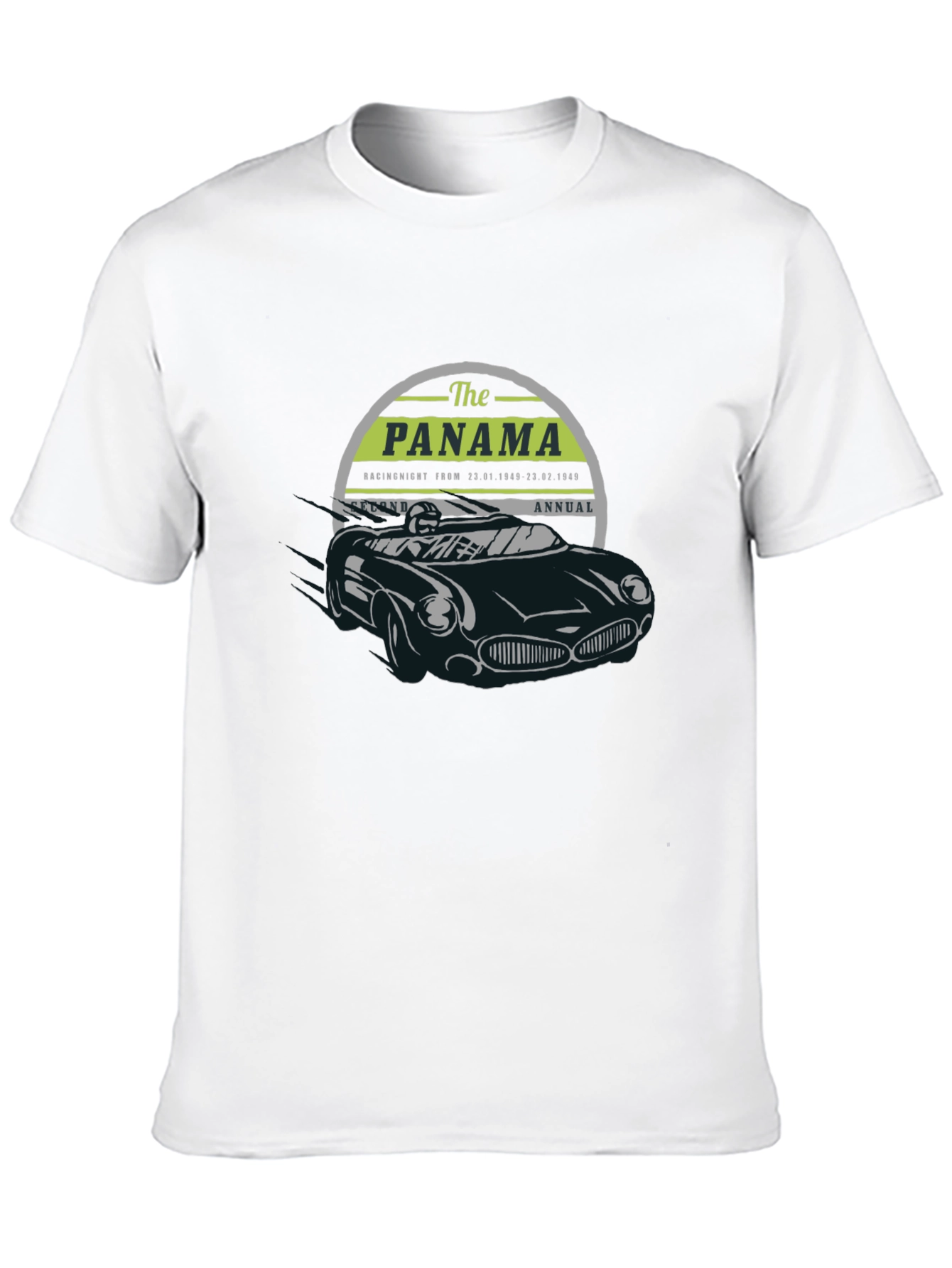 Panama Racing Car Black T-Shirt