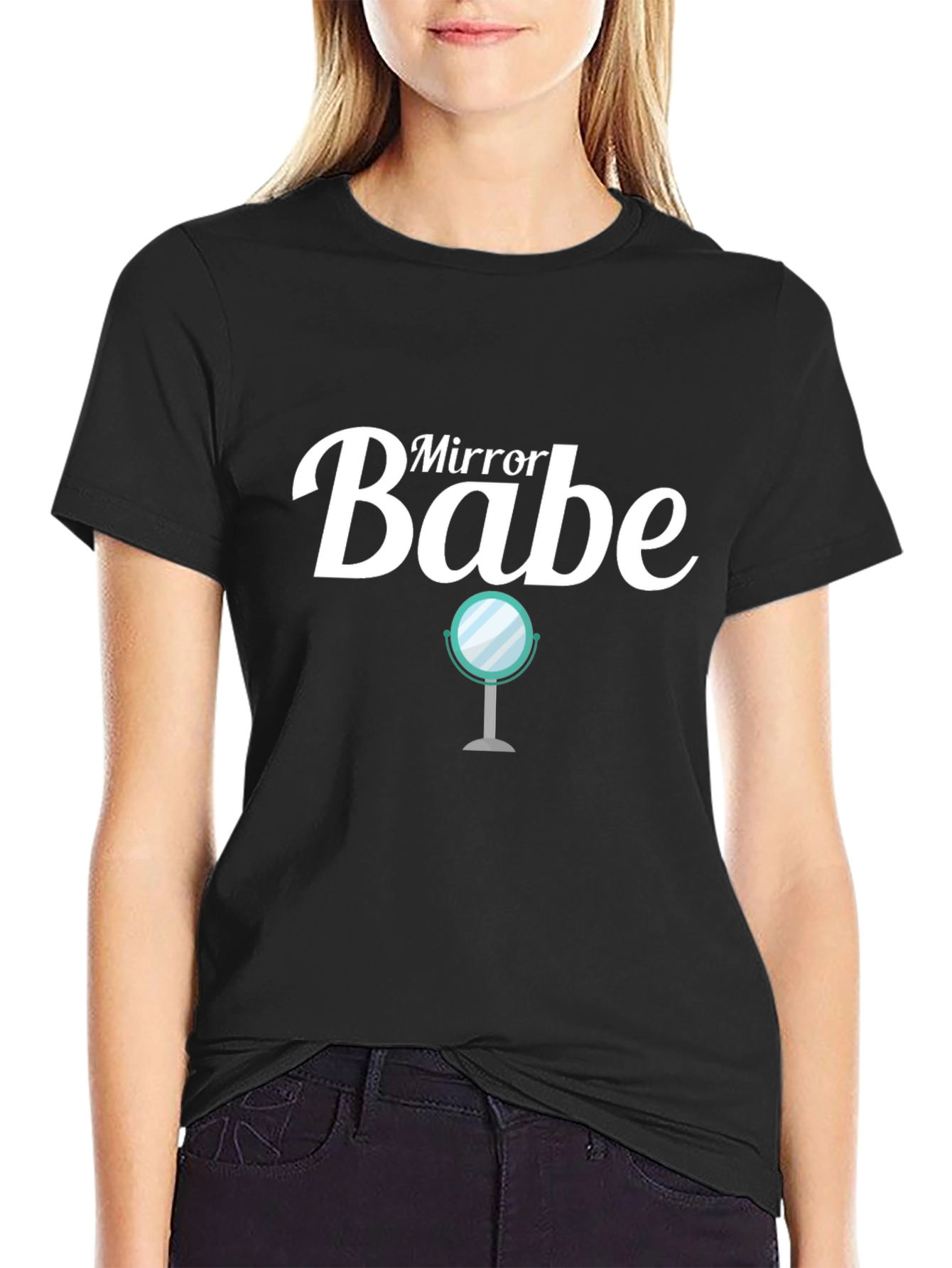 Mirror Babe Graphic Tee - Trendy Casual Wear
