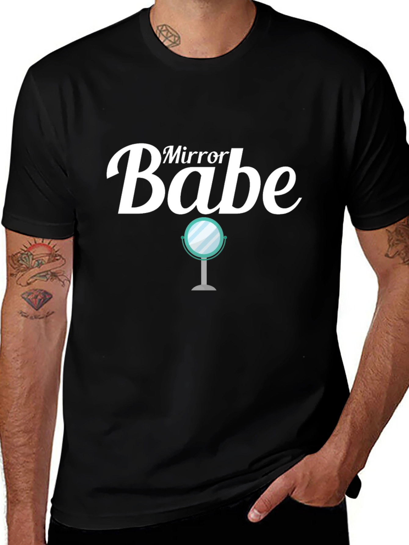 Mirror Babe Graphic Tee - Trendy Casual Wear