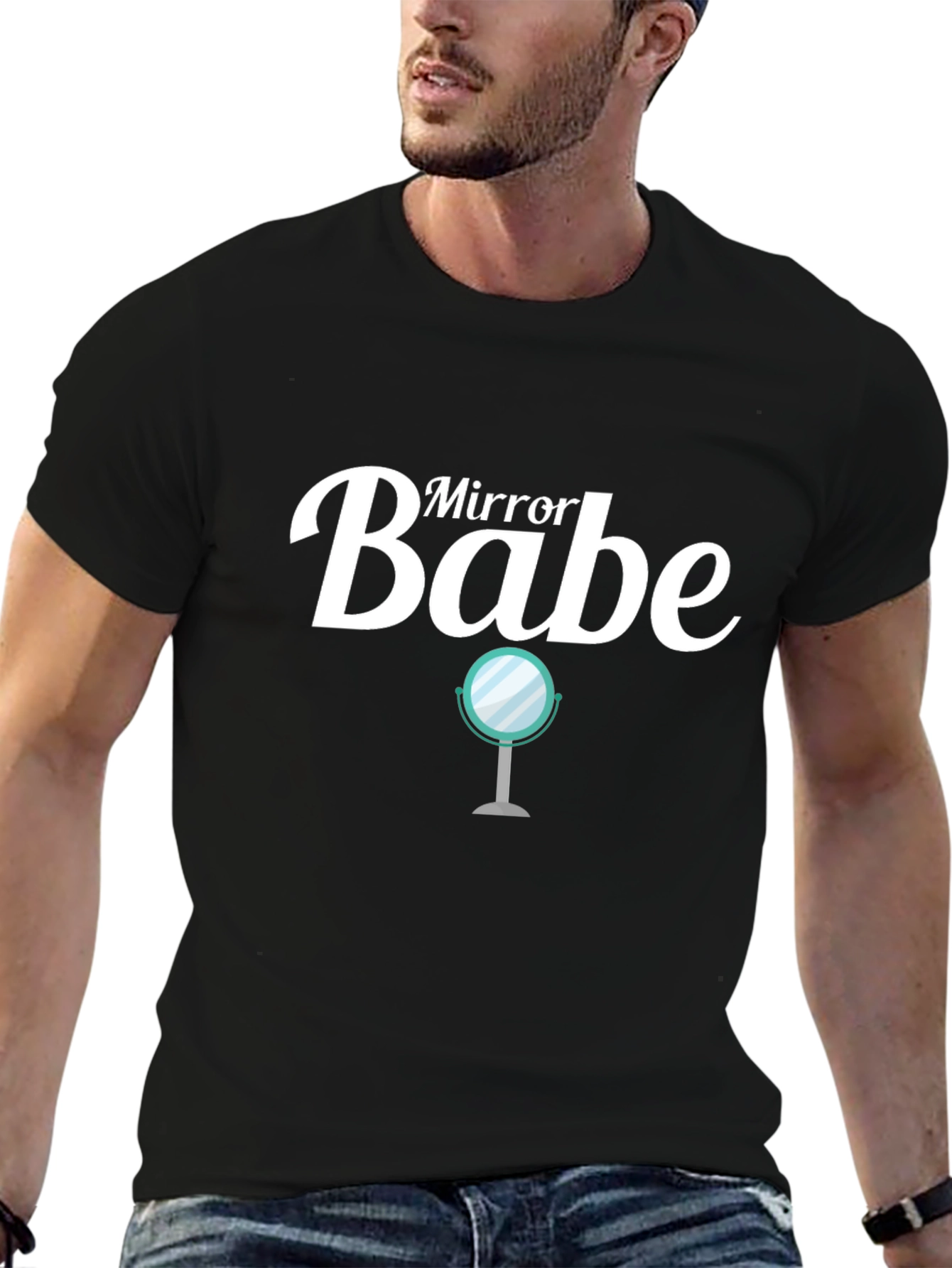 Mirror Babe Graphic Tee - Trendy Casual Wear