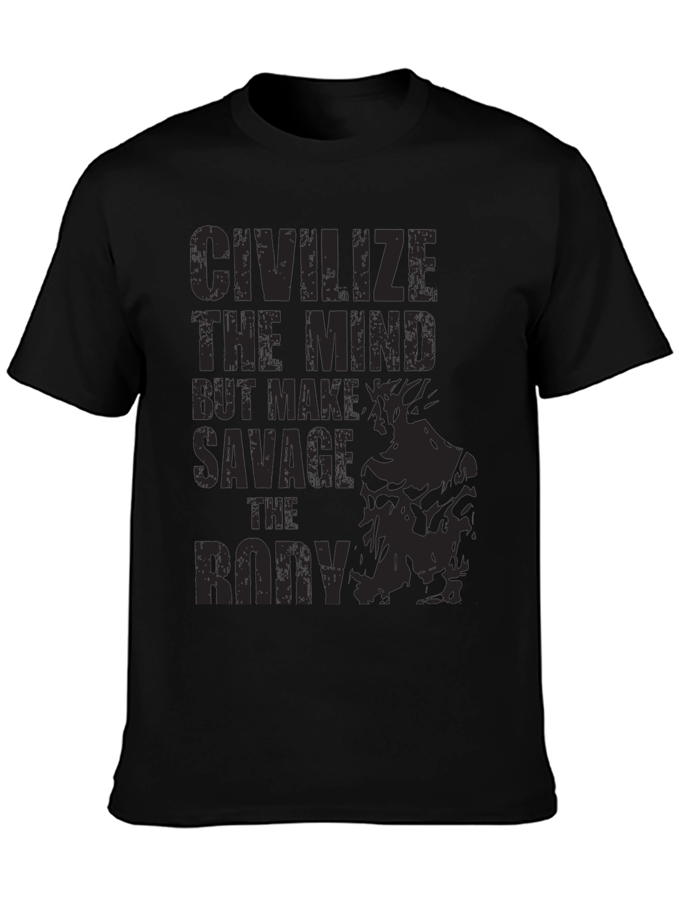 Savage Bodybuilding Black Graphic Tee